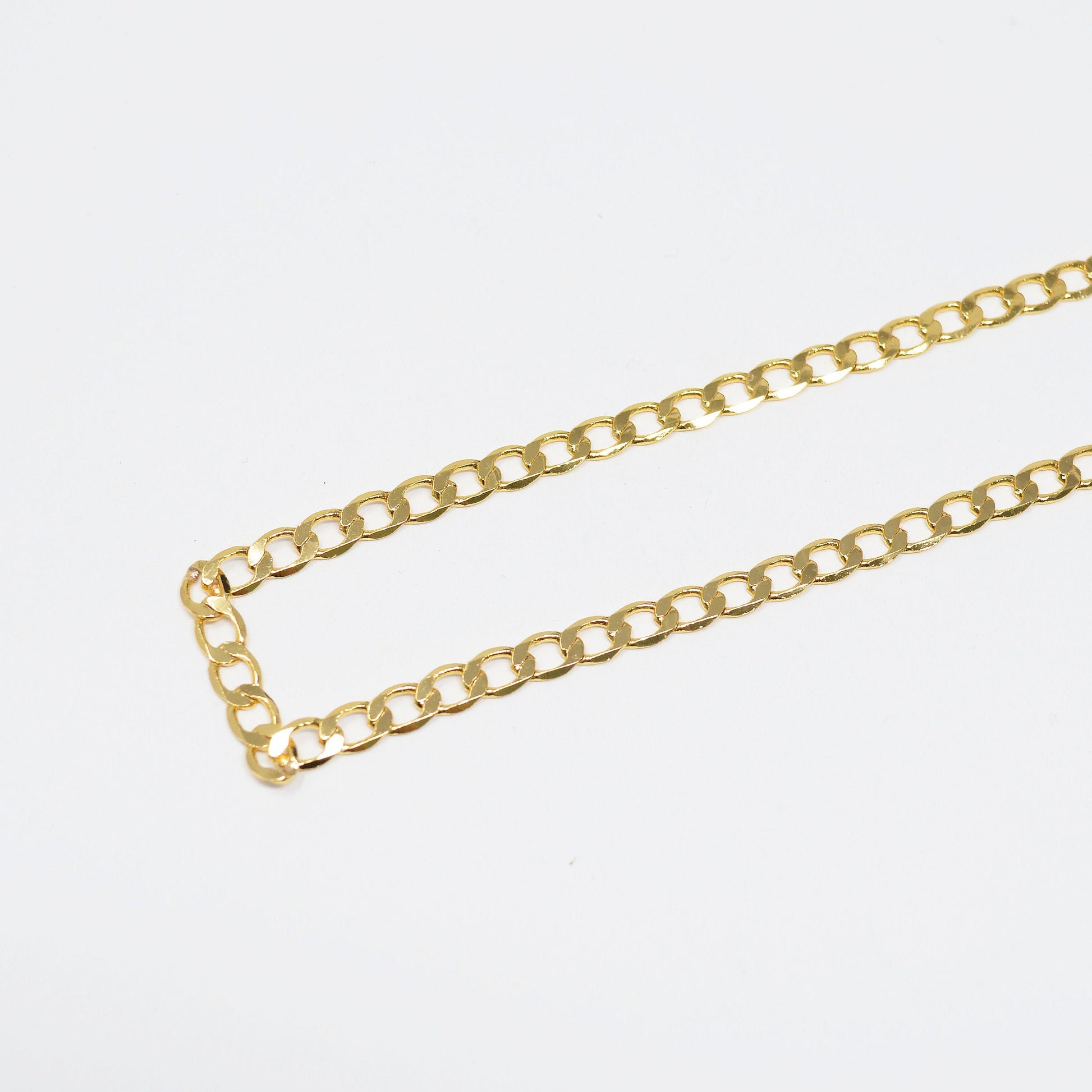 Shiny Gold 4.5mmx6.2mm Cuban Curb Chain by Yard, Cuban Curb Chain, Wholesale bulk Roll Chain for DIY Craft, Thicks 0.8mm,Roll-432