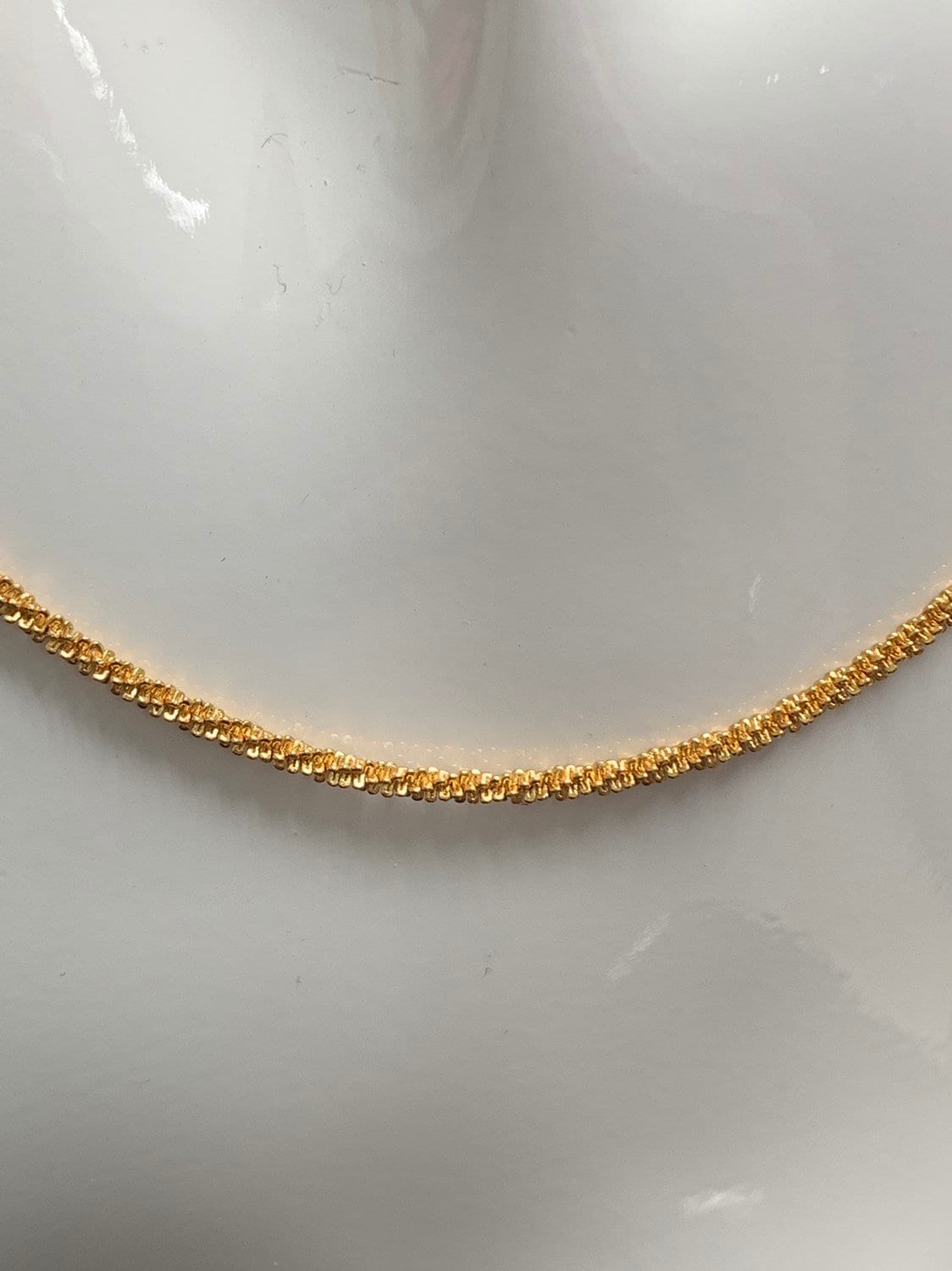 1pc 19.5'' Ready to Use Gold Singapore Necklace Chain, Layer Twisted Chain Dainty Necklace, Unique For Pendant Charm Necklace Making,304