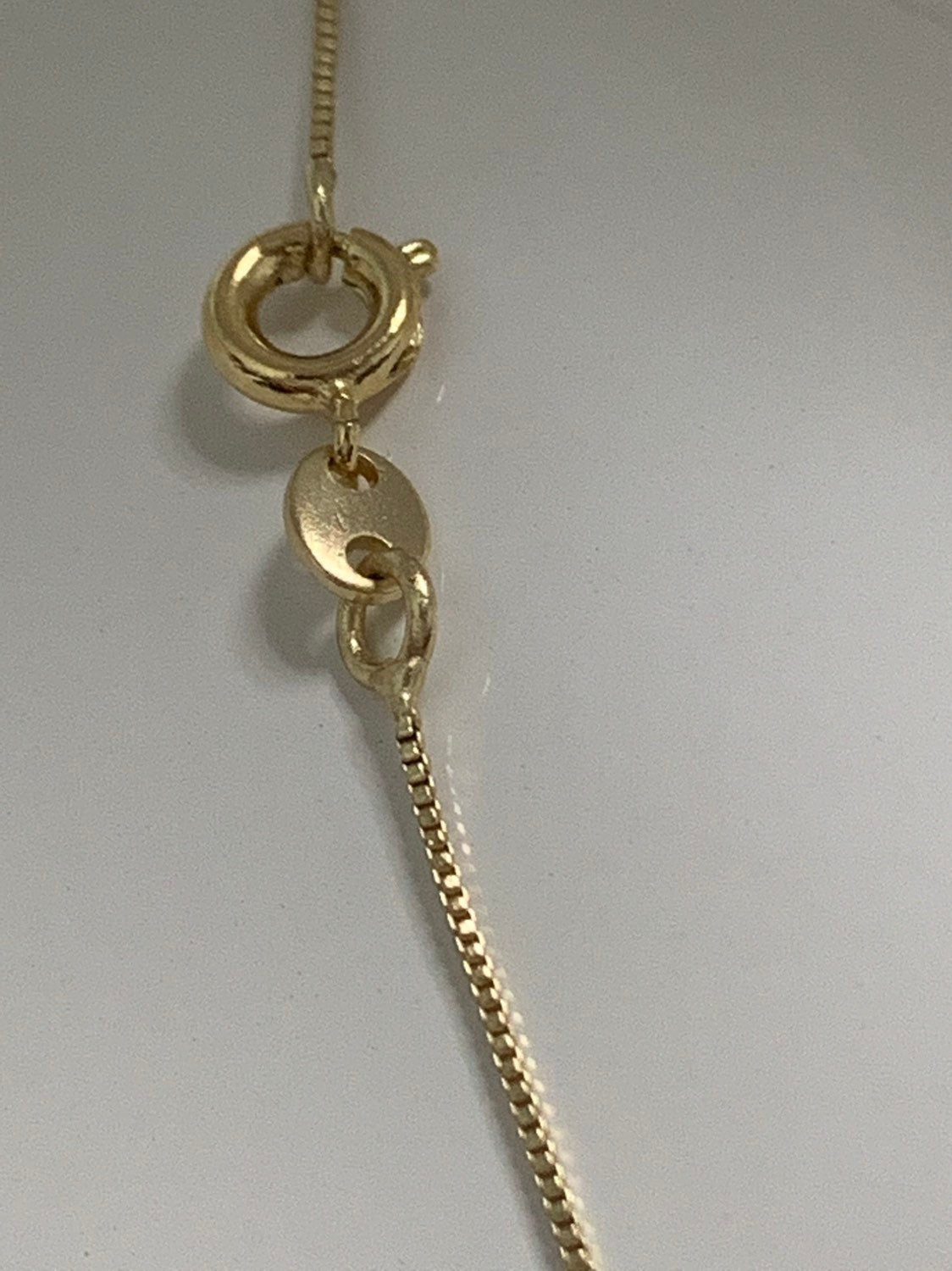 1pc 16'' 0.6mm sleek ready to wear Gold Square Box Chain Necklace, Layering Dainty Box Chain For Jewelry with Pendant Charm Supplies,318