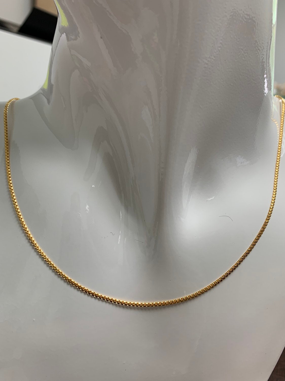 1pc 17.5'' Ready to Use Gold Flat Cocoon Necklace Chain, Layer Snake Chain Dainty Necklace, For Pendant Charm Necklace Making, 363