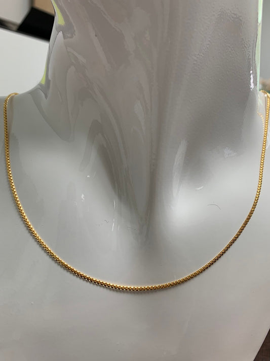 1pc 17.5'' Ready to Use Gold Flat Cocoon Necklace Chain, Layer Snake Chain Dainty Necklace, For Pendant Charm Necklace Making, 363