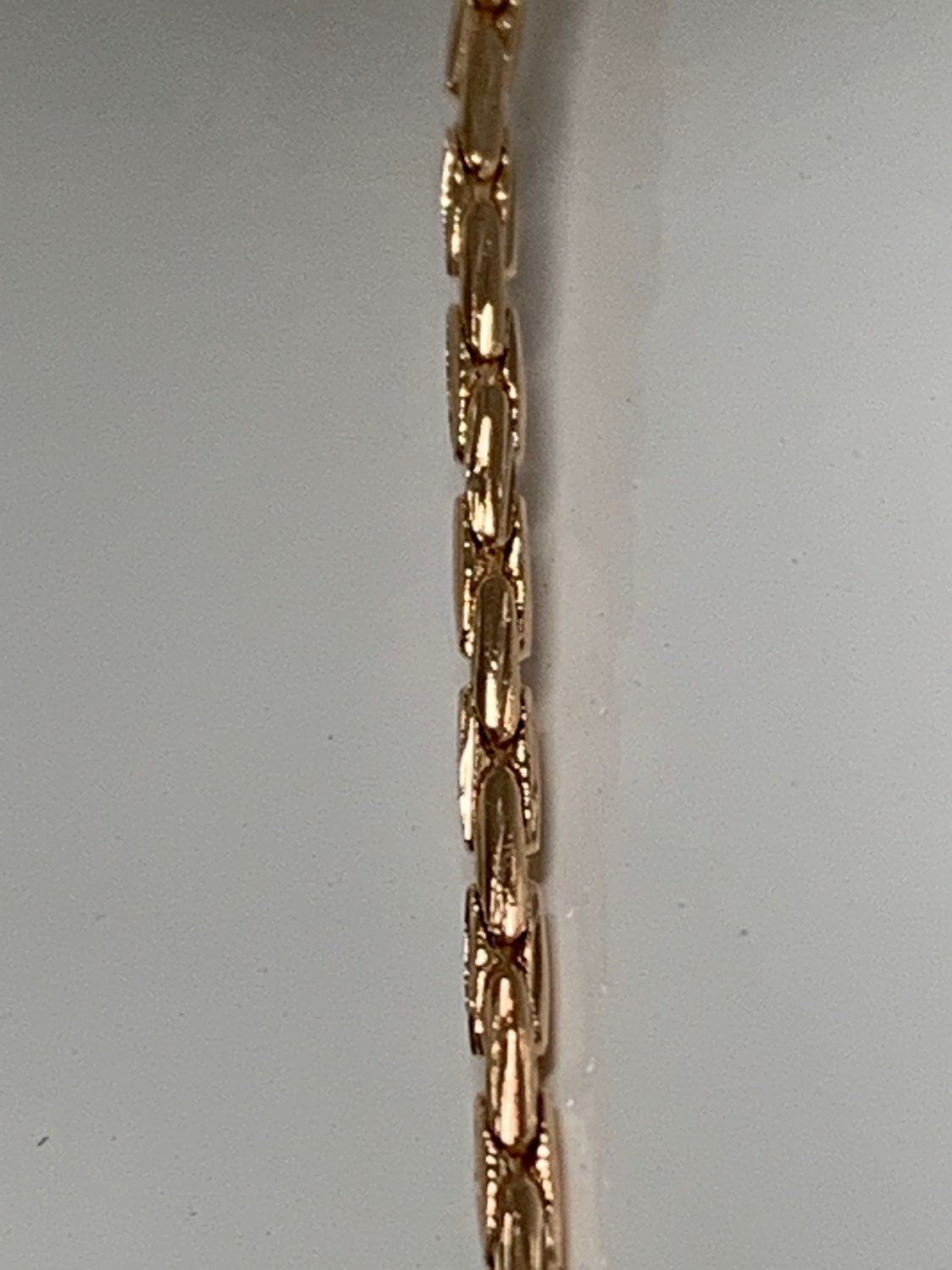 1pc 17.5' Ready to Use 18K Gold Retangular box Necklace Chain, Layering Box Chain Bold Necklace, For Pendant Charm Necklace Making, 370