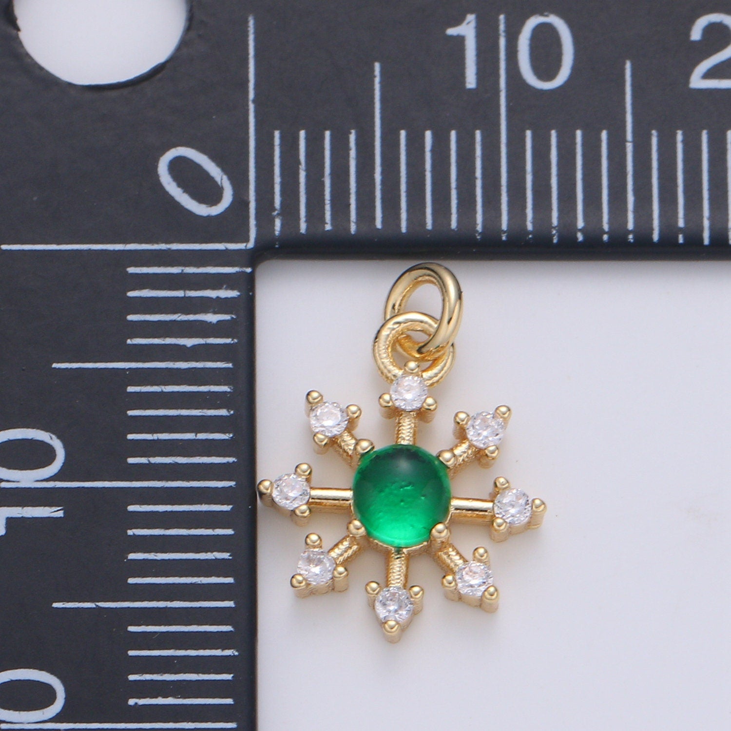 Mini Green Orb Golden Sun charm Pendant Sun Rays Gold Sunshine Sky Celestial Polaris Wholesale Bulk Charms Jewelry -691