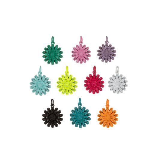 Mini Sun Flower Charm Necklace Bracelet Earring Enamel Floral Charm Summer Y2K Teenager Jewelry Black Blue Pink Green Orange Yellow E928