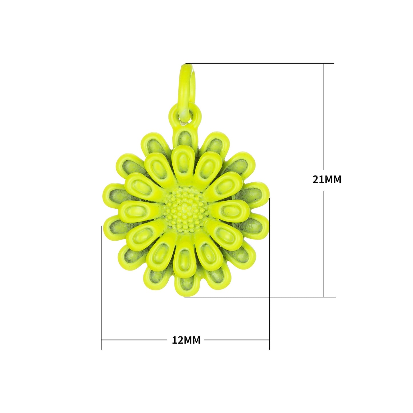 Mini Sun Flower Charm Necklace Bracelet Earring Enamel Floral Charm Summer Y2K Teenager Jewelry Black Blue Pink Green Orange Yellow E928