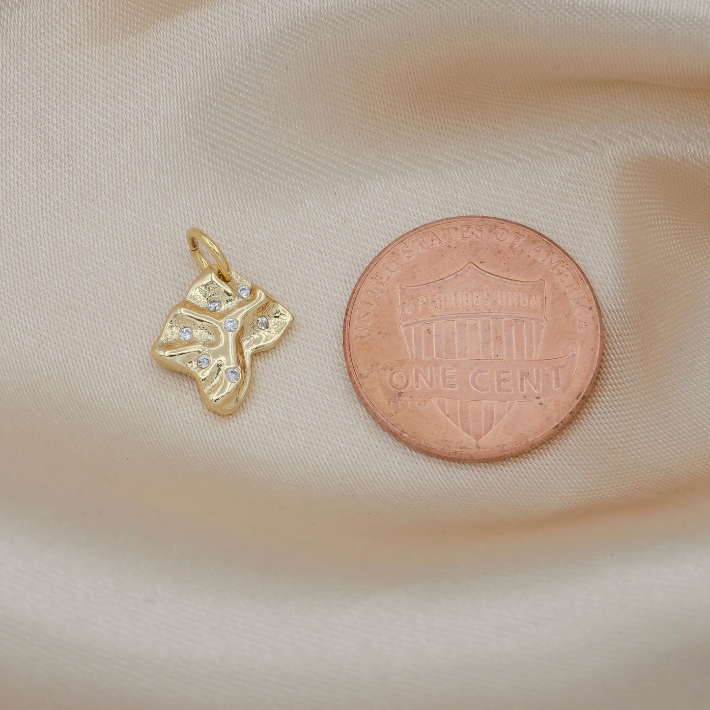 Tiny Gold Rustic Charm Mini Paper Design charm for Bracelet Earring Necklace Supply -552