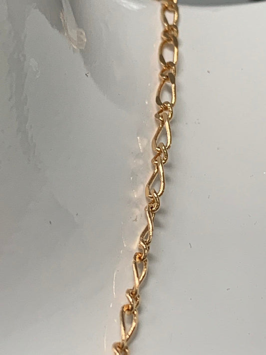 17.5" Ready to Wear Gold Fancy Twisted Chain, Cable Diamond Chain, Wholesale Necklaces Jewelry, Width is 1.9mm, 384