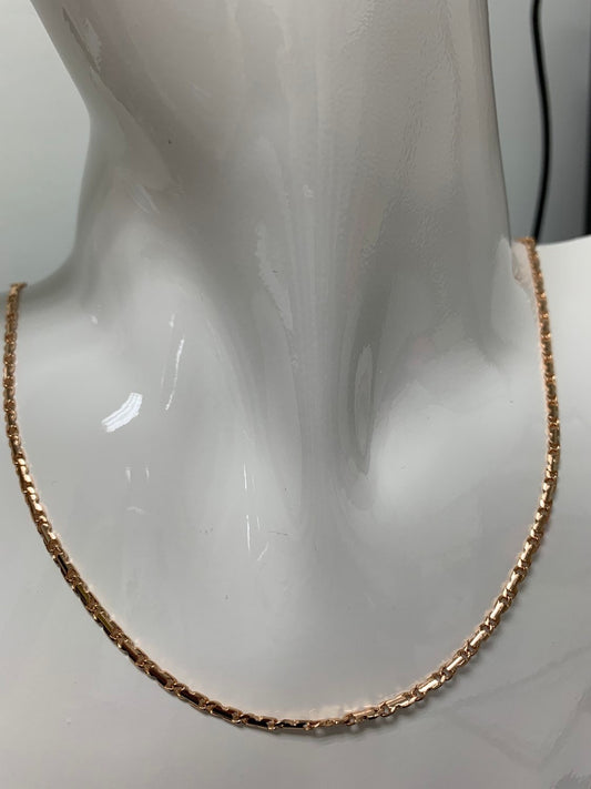1pc 18'' Ready to Use 18K Gold Filled Unique Necklace Chain, Layering Plate Lock Chain Dainty Necklace, Perfect for Pendant Charm 385