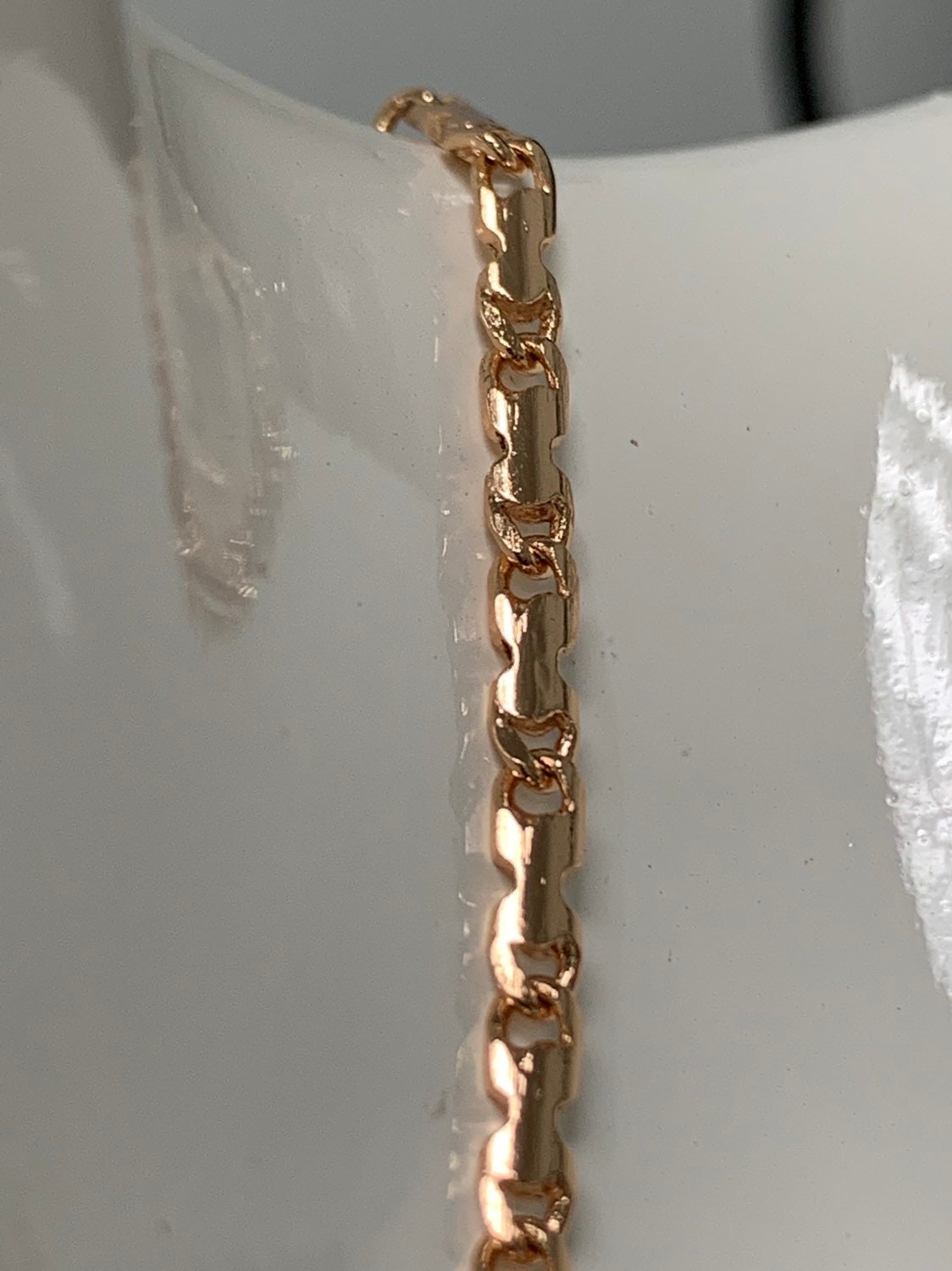 1pc 18'' Ready to Use 18K Gold Filled Unique Necklace Chain, Layering Plate Lock Chain Dainty Necklace, Perfect for Pendant Charm 385