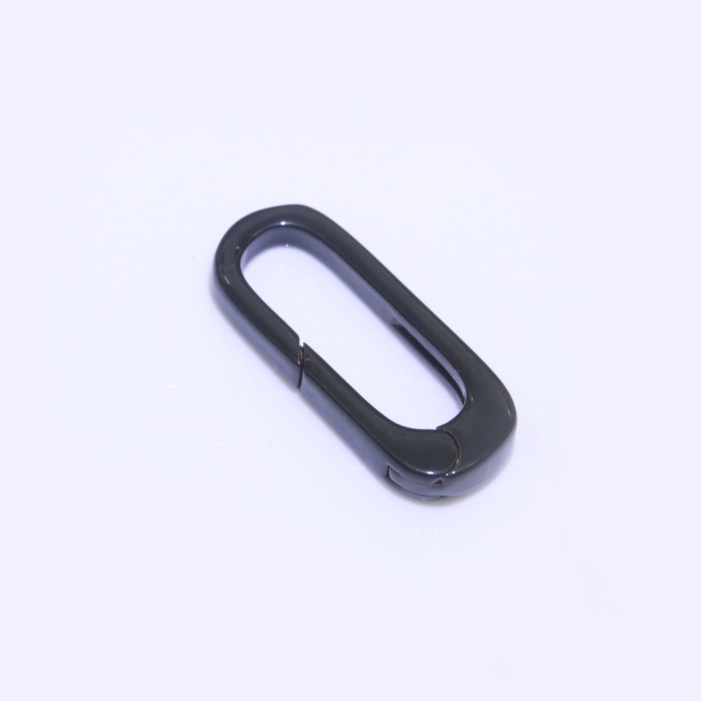 Dainty Enamel Spring Gate Ring, Push Gate ring, 18.5mm Oval Ring, Charm Holder Pink Green Red Clasp for Link Connector Clasp