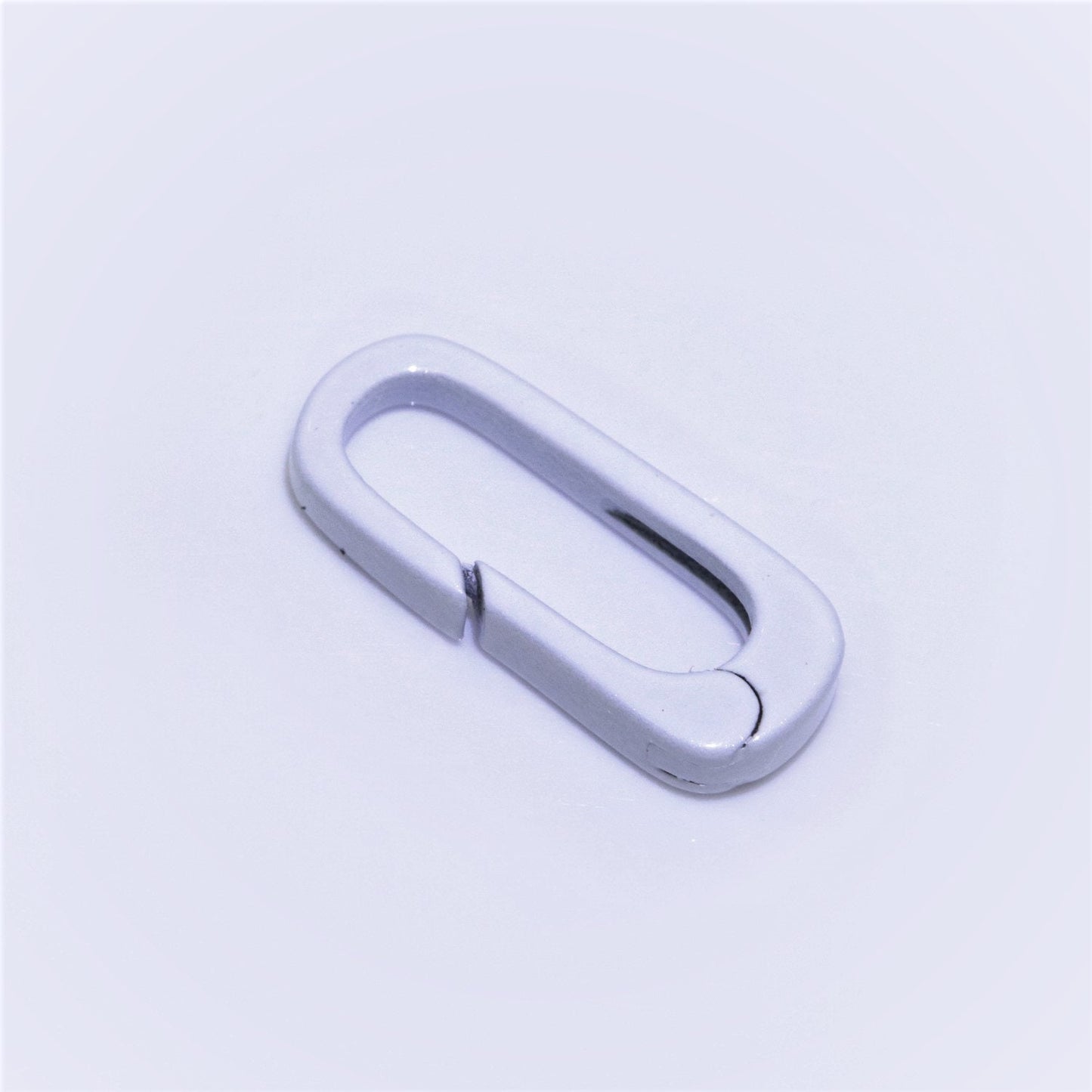 Dainty Enamel Spring Gate Ring, Push Gate ring, 18.5mm Oval Ring, Charm Holder Pink Green Red Clasp for Link Connector Clasp