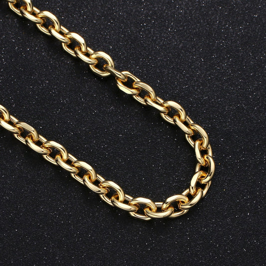 14K Gold Filled 1.8mm thick Paperclip Rolo Cable Chain by Yard, Gold Filled Cable Rolo Chain,Wholesale bulk Roll Chain for DIY Jewelry, 496
