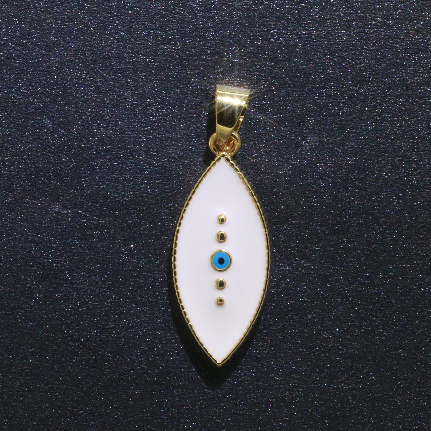 Enamel Evil Eye Charm Red Black White Charm Gold Pendant for Necklace Earring Supply Component in 14k Gold Filled