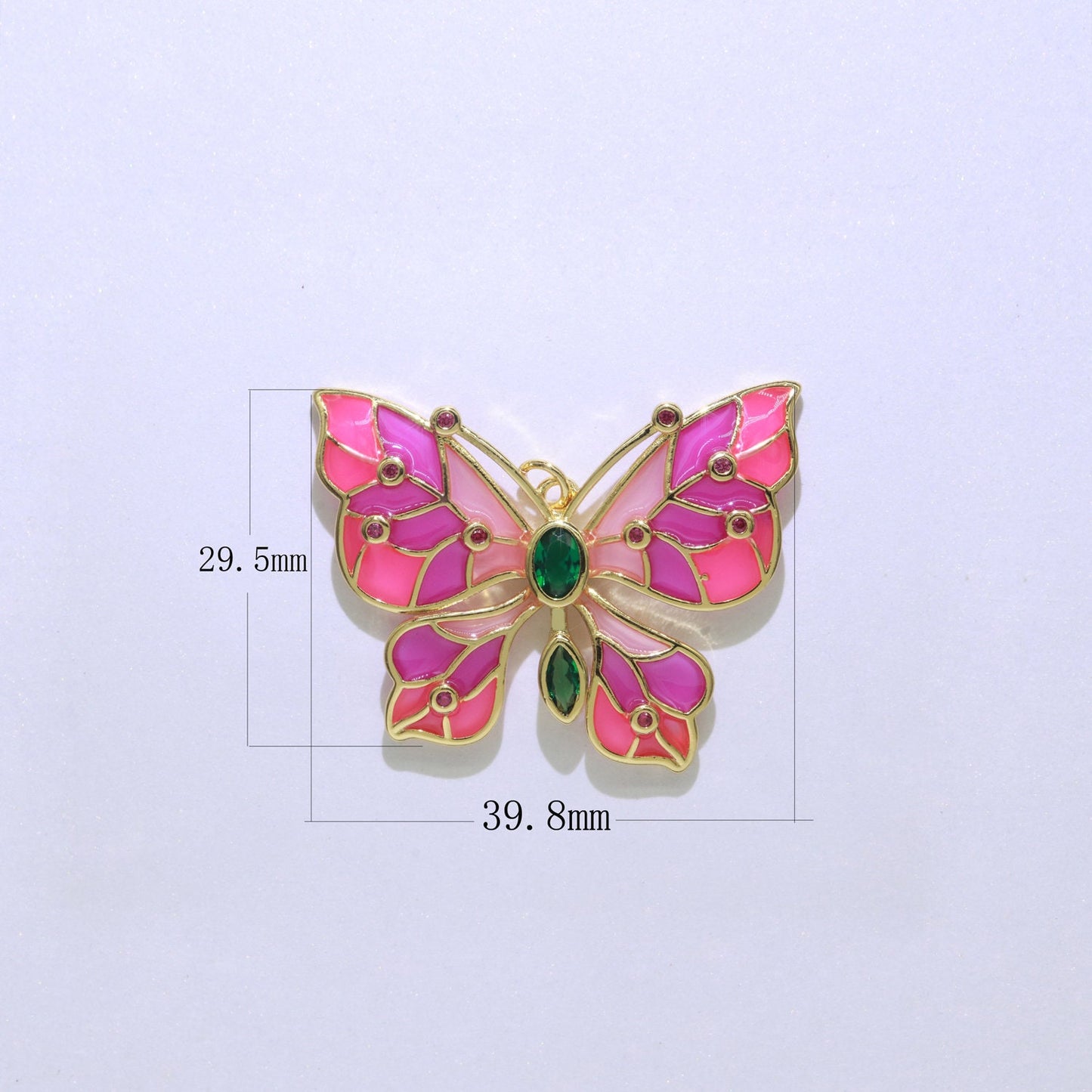 Enamel Mariposa Butterfly Charm Pink Black White Teal Butterfly Charm Gold Pendant for Necklace Earring Supply Component in 14k Gold Filled