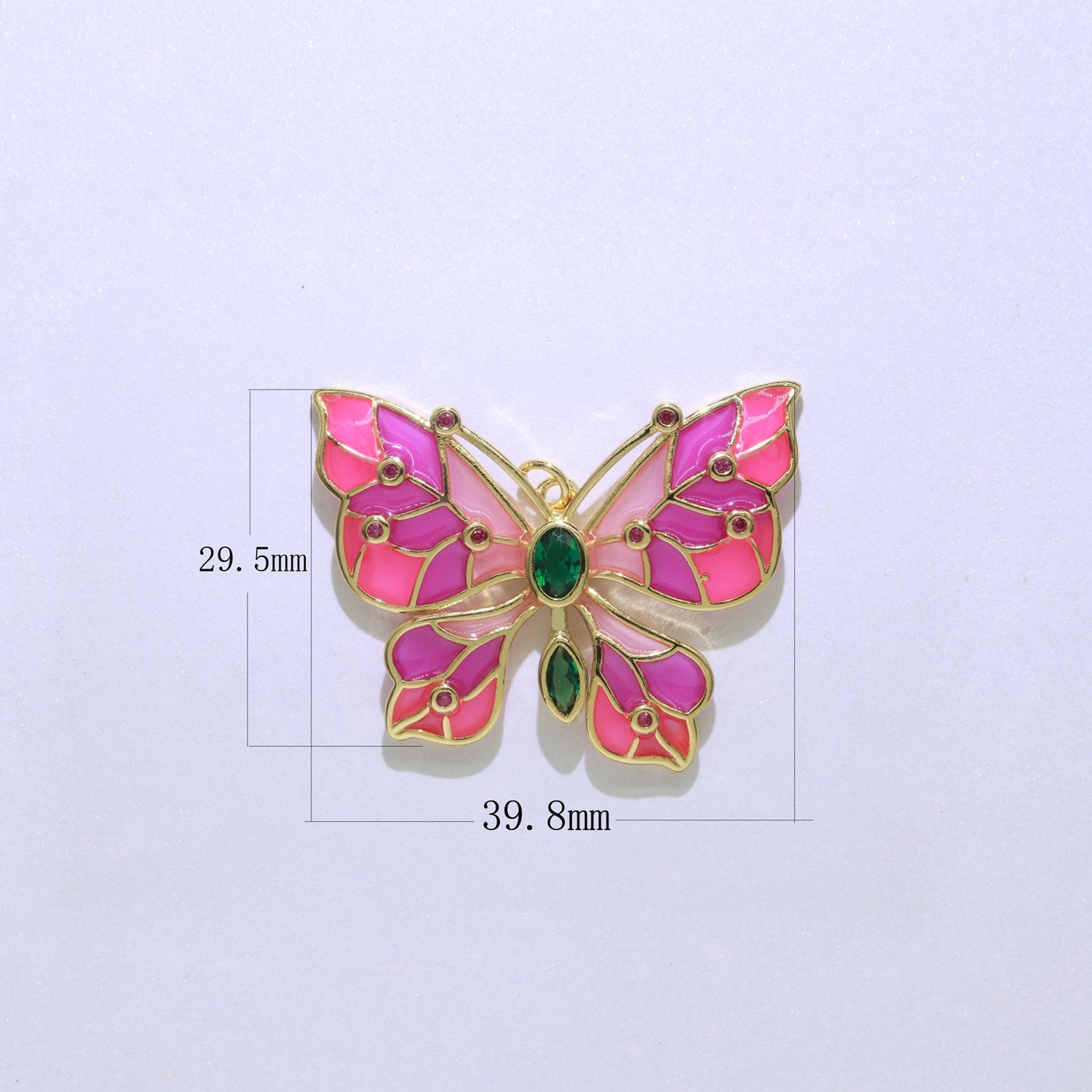 Enamel Mariposa Butterfly Charm Pink Black White Teal Butterfly Charm Gold Pendant for Necklace Earring Supply Component in 14k Gold Filled