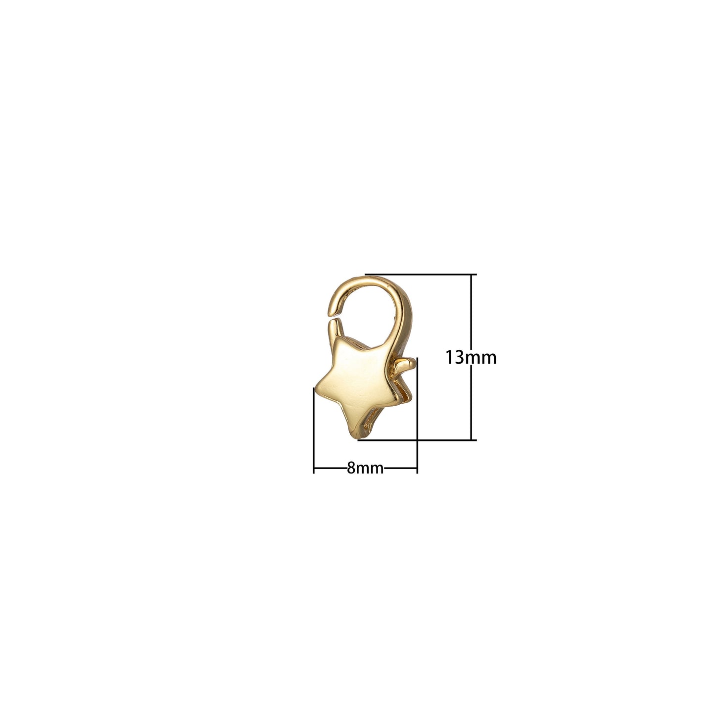 Mini Star Clasp Wholesale Lobster Clasp 24k Gold Filled end Clasp Celestial Lobster Claw for Jewelry Making L-346,L-347