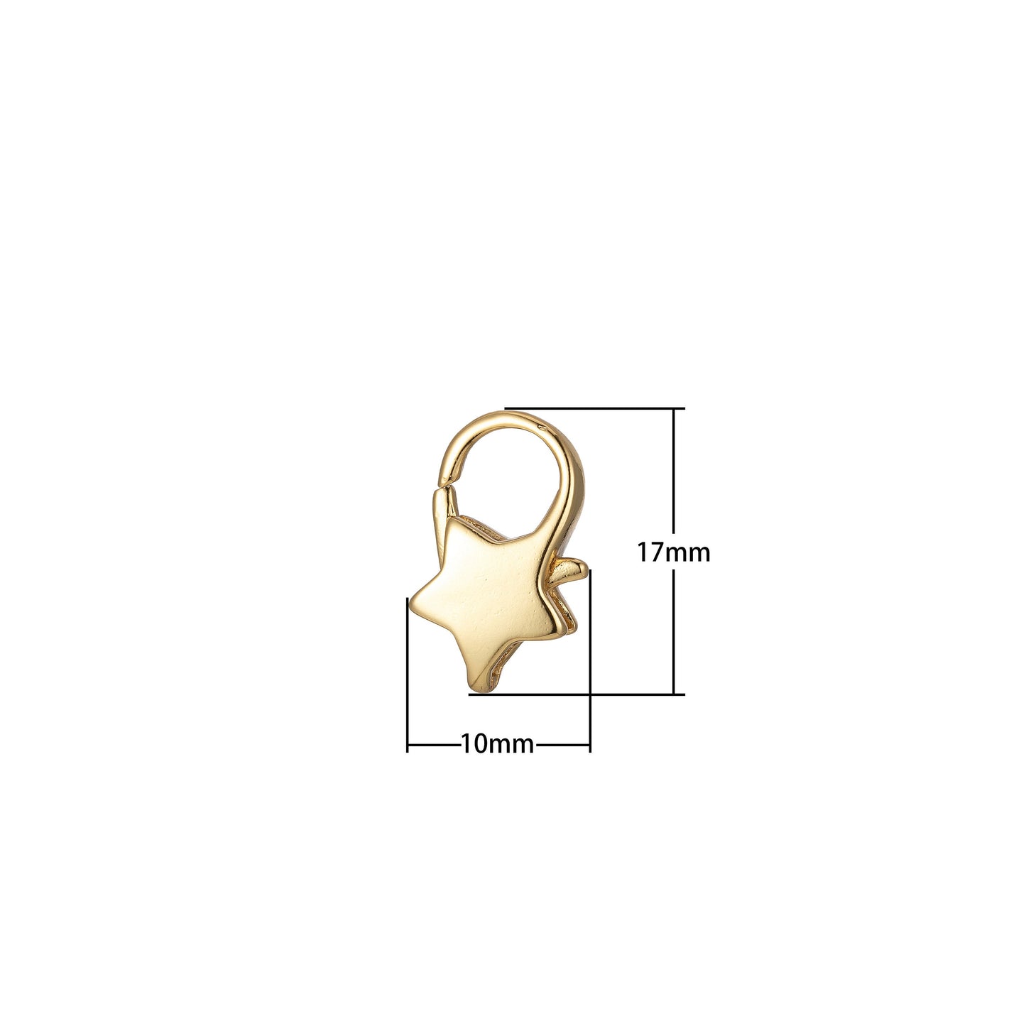 Mini Star Clasp Wholesale Lobster Clasp 24k Gold Filled end Clasp Celestial Lobster Claw for Jewelry Making L-346,L-347
