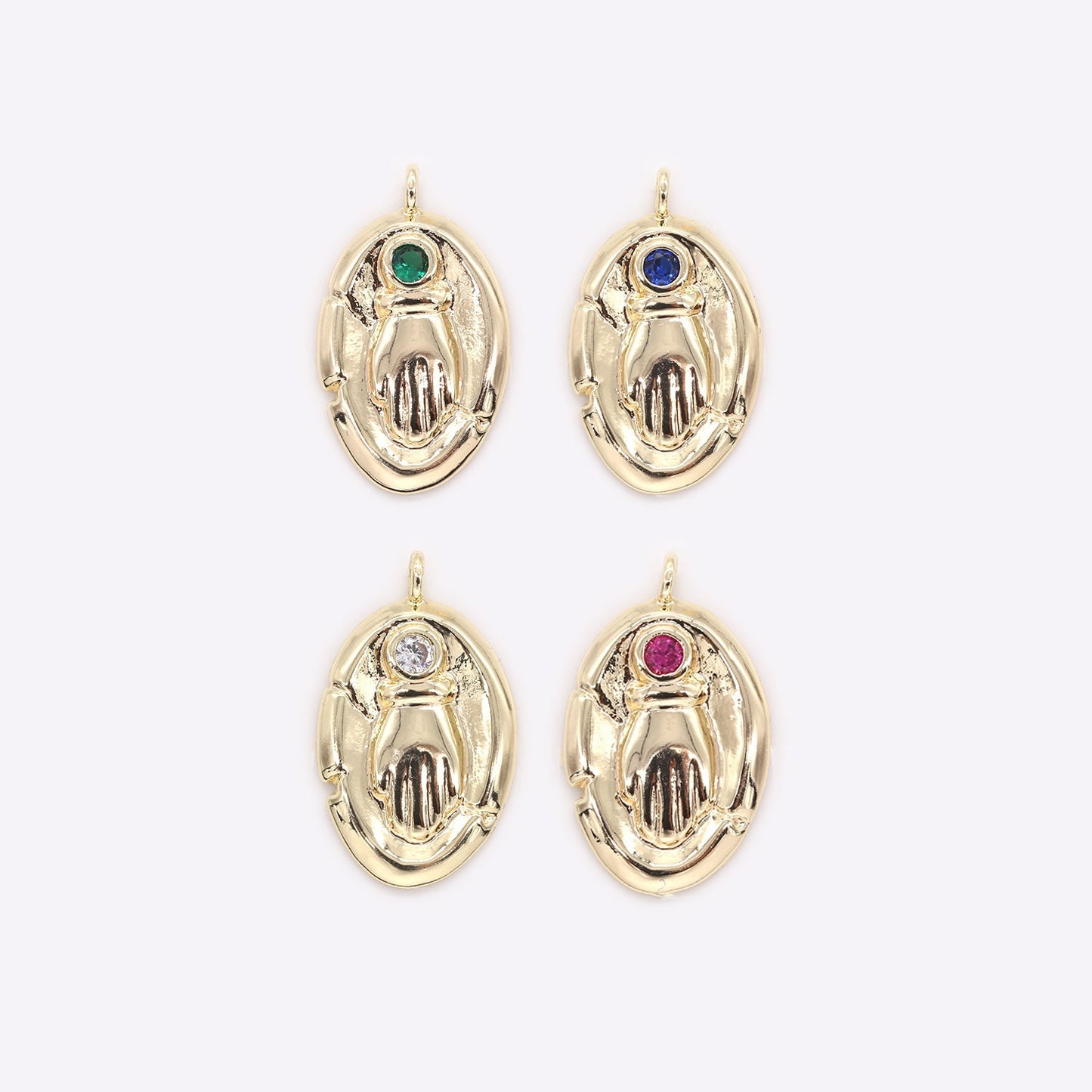 Dainty Gold Hand Charm Palm Rustic Medallion Luck Sign Pendant Hand Gesture Charm Pendant for Necklace Bracelet Earring Supply-411,414