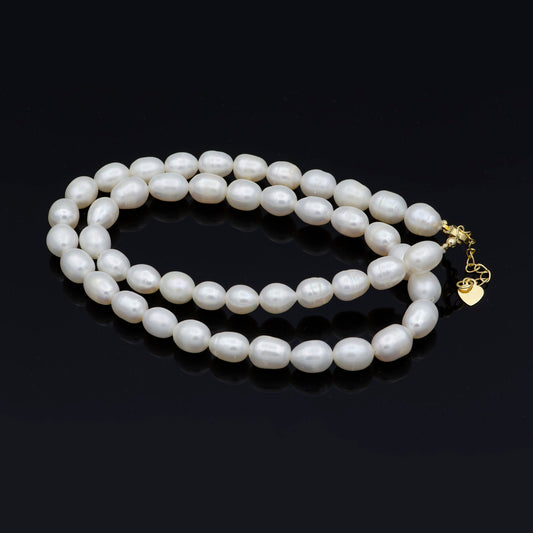 Elegant Freshwater Pearl Seed Necklace, Layer Necklace, Pearl Necklace, Beaded Necklace, Minimalist Bridesmaid Gift, Wedding Jewellery 18"