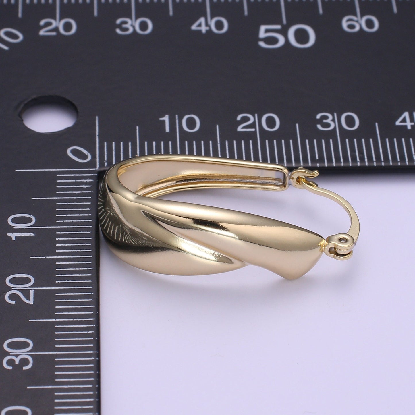 14K Gold Filled Thick Hoops - Gold Thick Hoop Earrings - Bold Thick Hoops - Light Weight Hoops P090