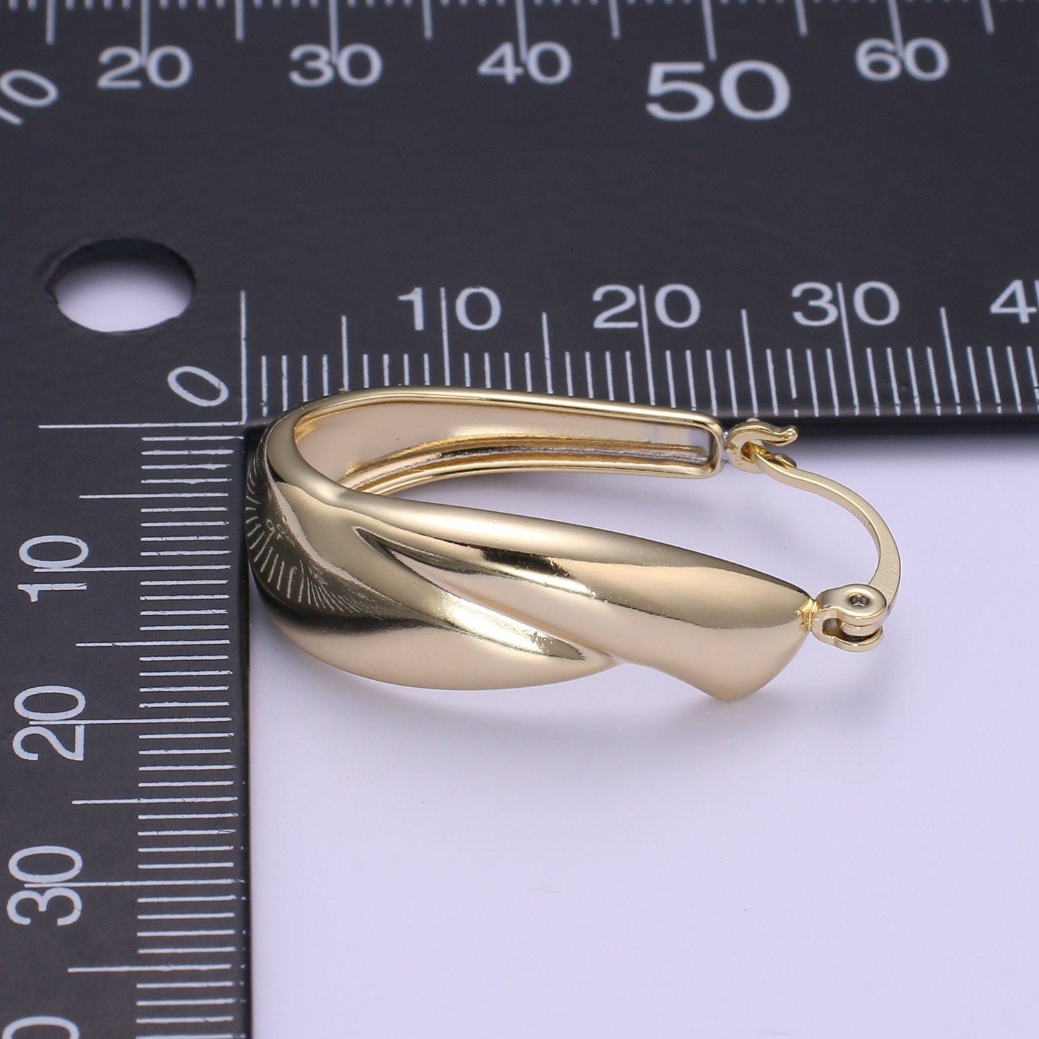 14K Gold Filled Thick Hoops - Gold Thick Hoop Earrings - Bold Thick Hoops - Light Weight Hoops P090