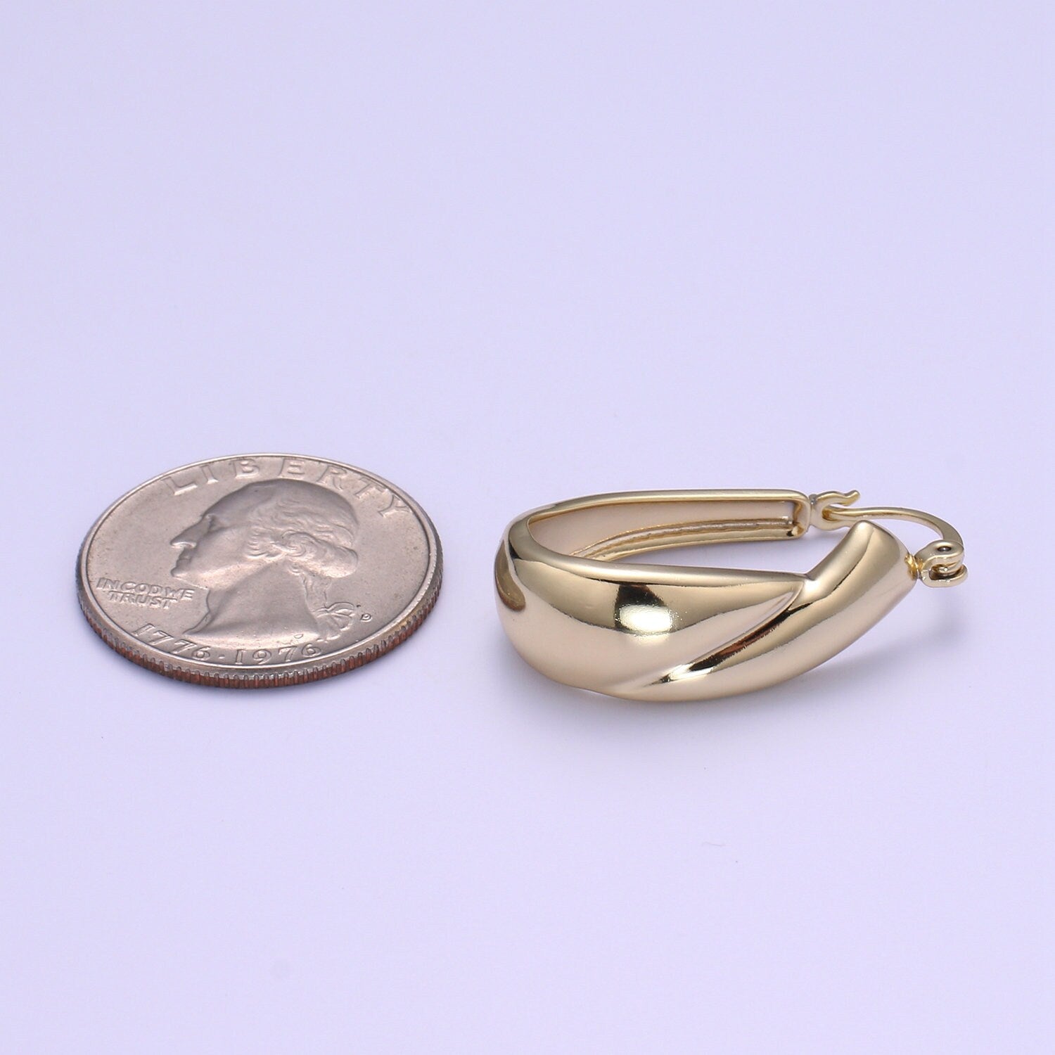 14K Gold Filled Thick Hoops - Gold Thick Hoop Earrings - Bold Thick Hoops - Light Weight Hoops P090