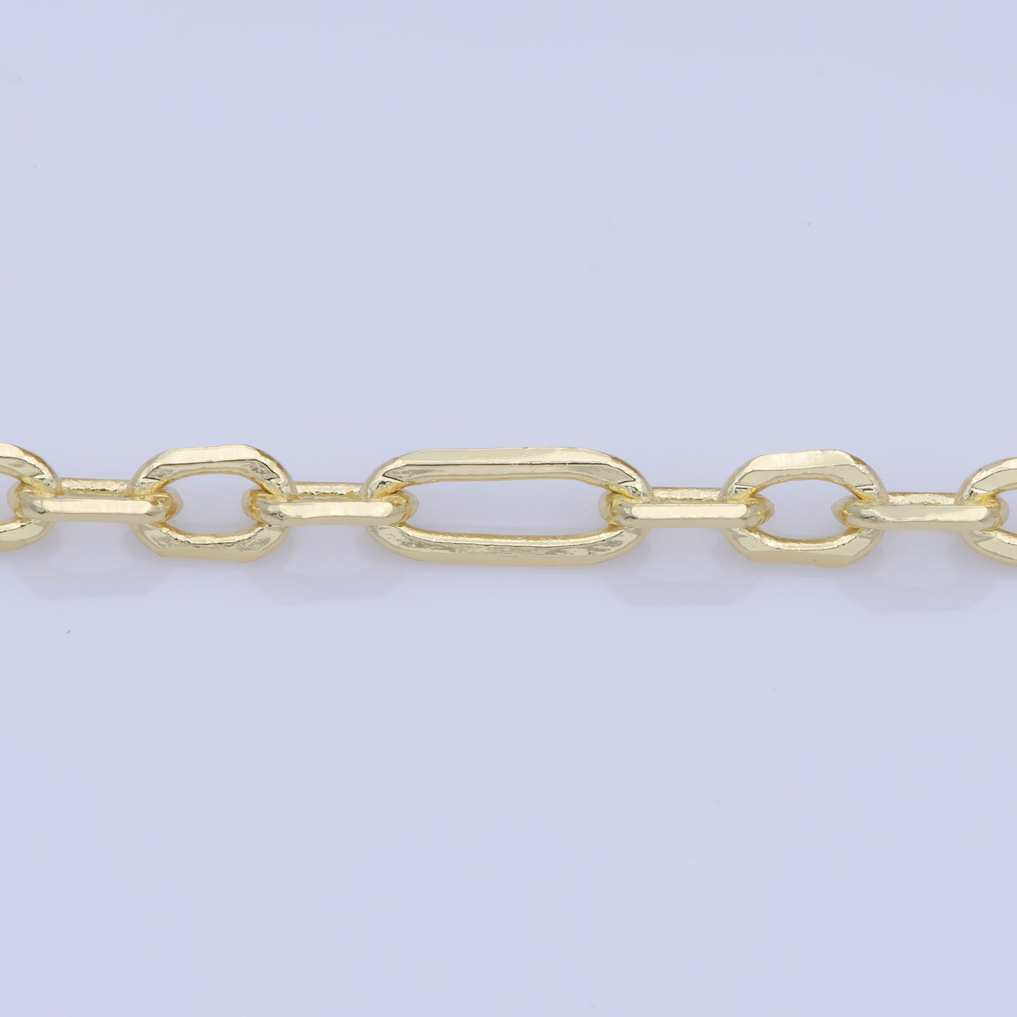 Gold Oval and Triple Rolo Chain, Dainty Chain by Yard, Great Quality bulk Chain for Jewelry Supplies, 551