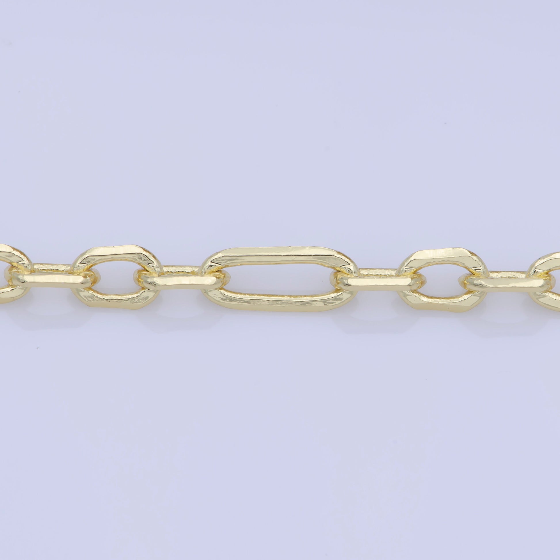 Gold Oval and Triple Rolo Chain, Dainty Chain by Yard, Great Quality bulk Chain for Jewelry Supplies, 551