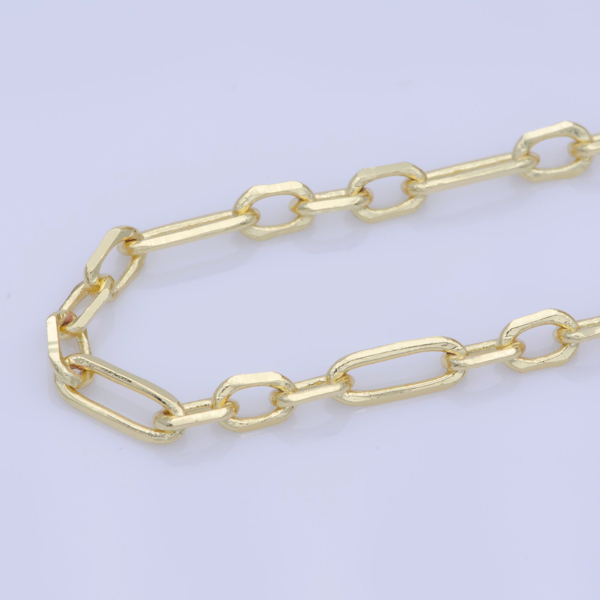 Gold Oval and Triple Rolo Chain, Dainty Chain by Yard, Great Quality bulk Chain for Jewelry Supplies, 551