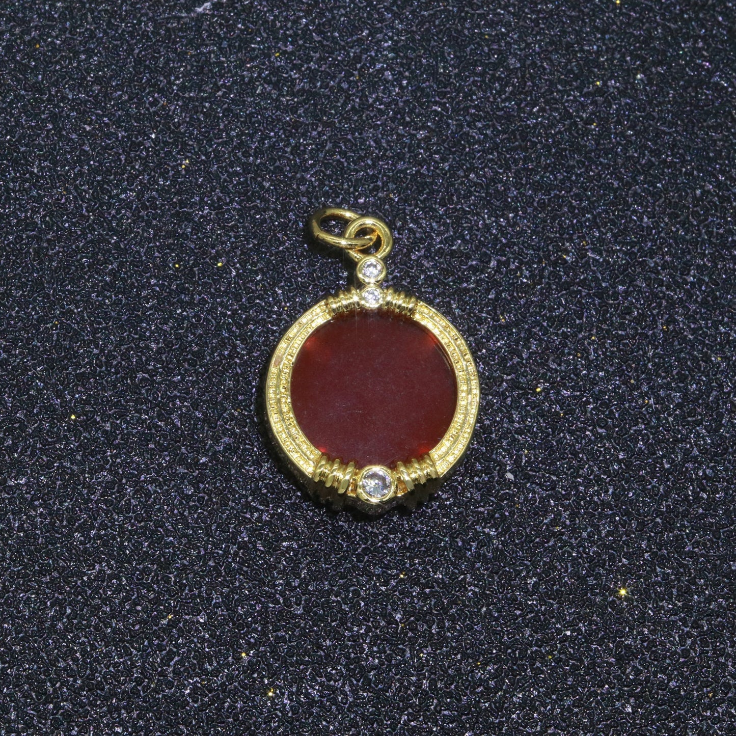 Natural Gemstone charms, 15.2mm Round Coin pendant, Gold Filled pendant Onyx, Malachite, Quartz, Amethyst, Amazonite, Rubi Previous Stone