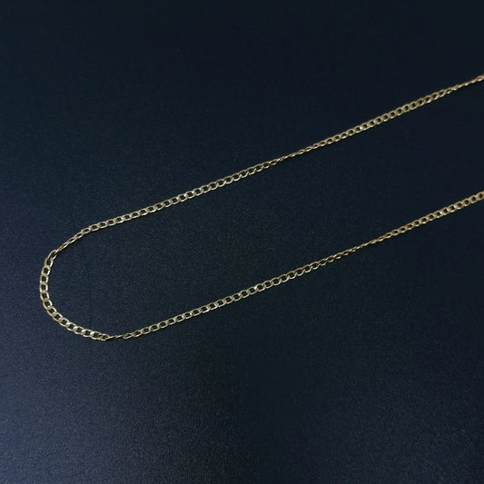 Shiny Gold Plated 2.3mmx3.6mm Cuban Curb Chain by Yard, Cuban Curb Chain, Wholesale bulk Roll Chain for DIY Craft, Thicks 0.6mm,Roll-393