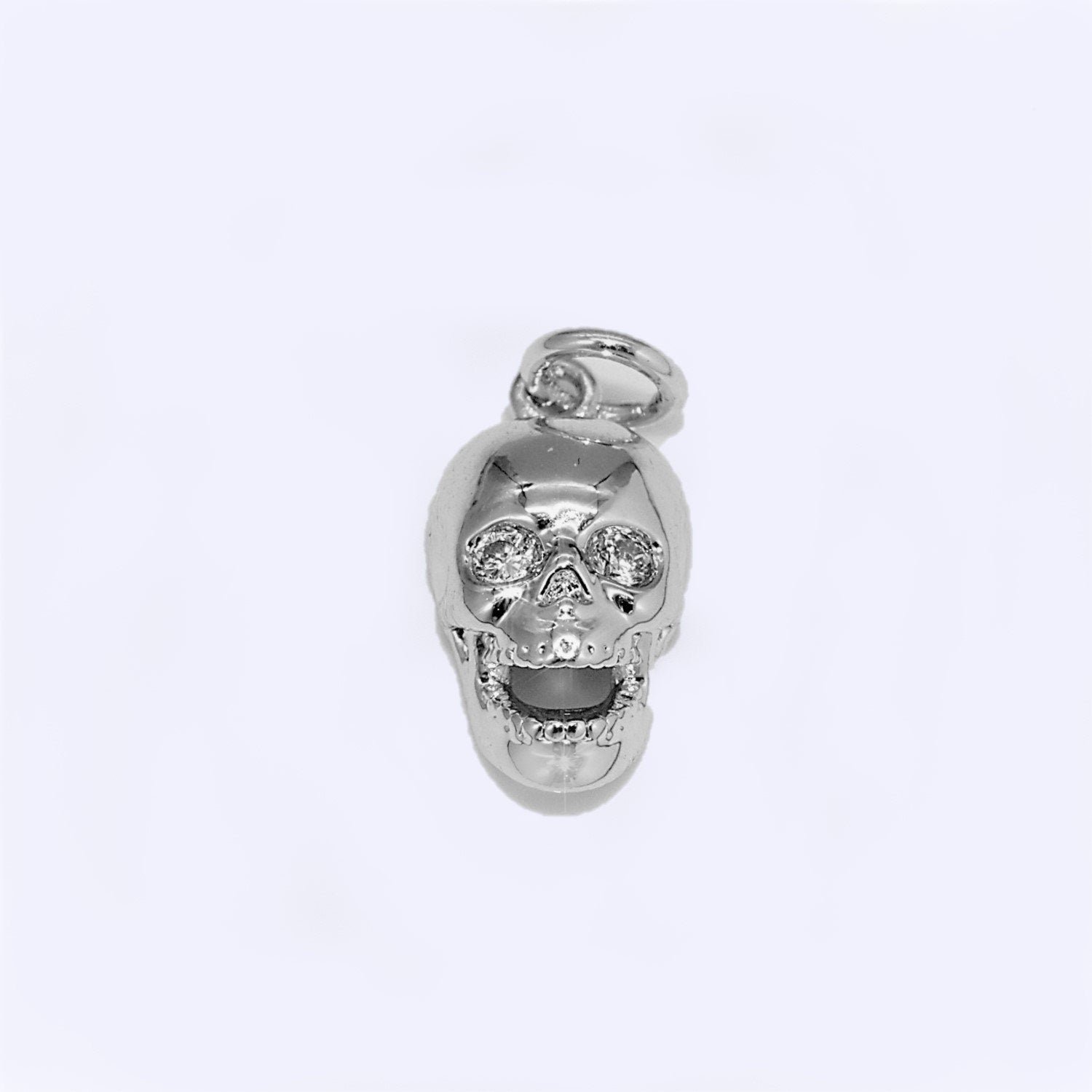 Gold Skull Charm, Skull Pendant, 3D Skull Pendant Gold Charm, Pewter, Silver Black Gun Metal Charm Bracelet Necklace for halloween,M-509