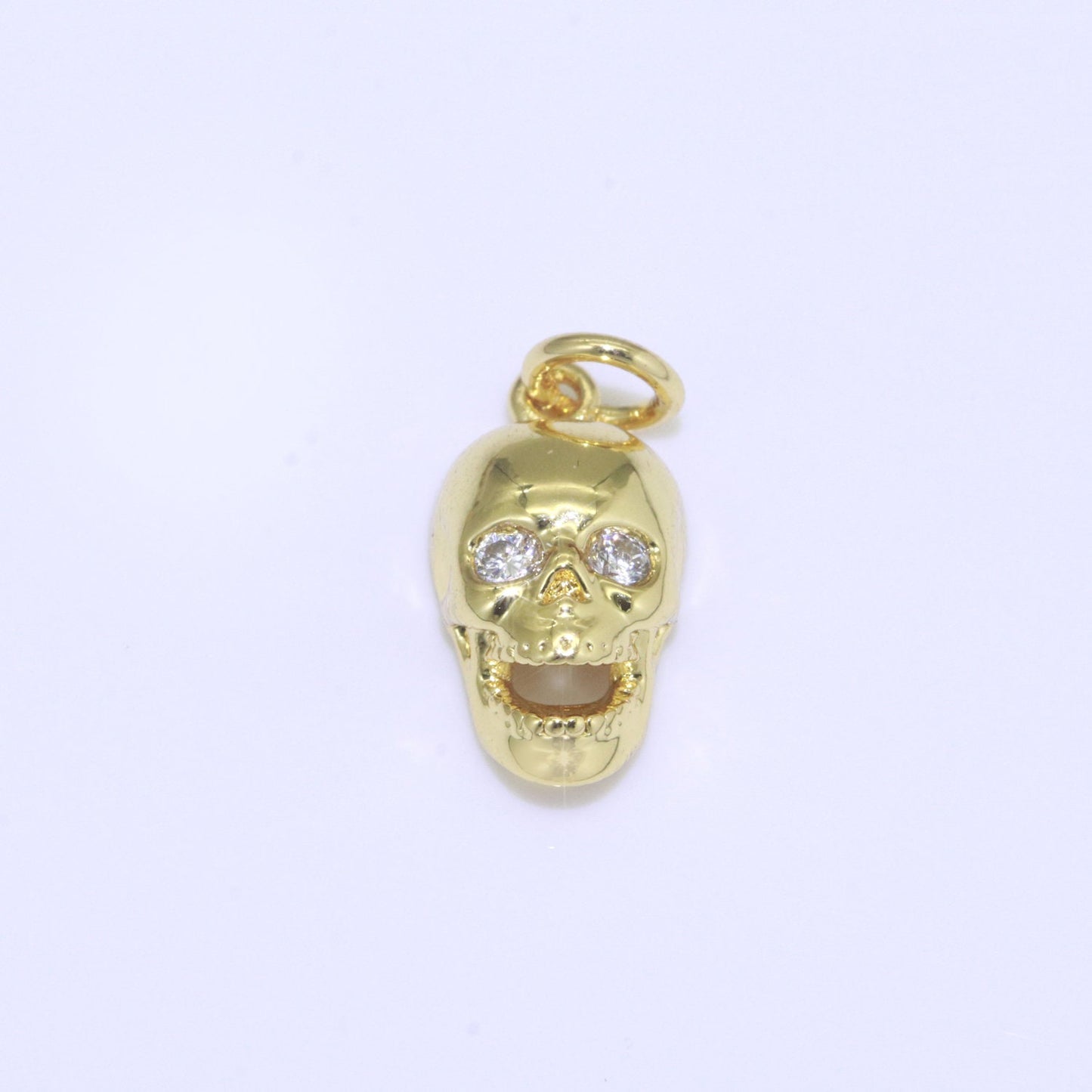Gold Skull Charm, Skull Pendant, 3D Skull Pendant Gold Charm, Pewter, Silver Black Gun Metal Charm Bracelet Necklace for halloween,M-509