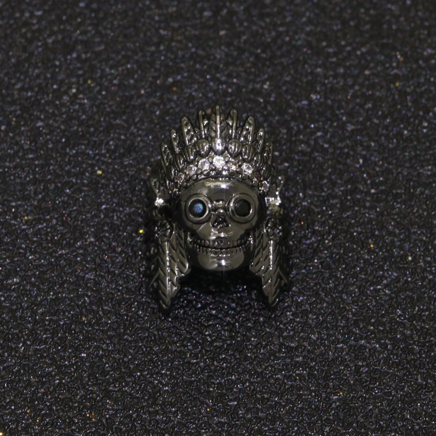 Native American Indian Head Charm Bead, Indian Chef Head Micro Pave CZ, Indian Skull Head Charm Bead, DIY, Jewelry Making, 16x11mm