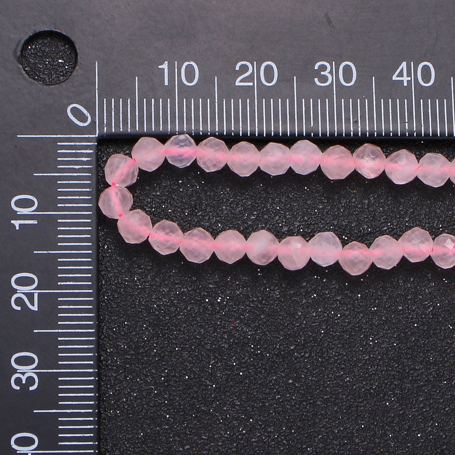 Delicate Clear quartz Beads Necklace 4mm Dainty stone beaded necklace, Merriment Minimalist jewelry, Birthday gift for women WA-15