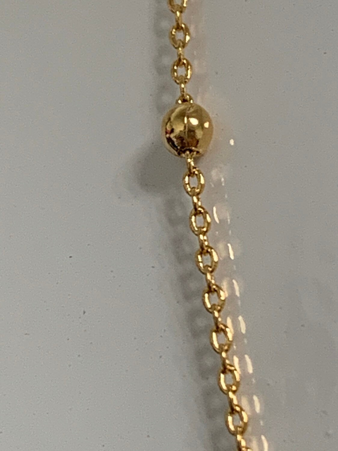 23.5'' Ready to Use Gold Thin Rolo Necklace Chain, Layering Ball Rolo Chain Dainty Necklace, For Pendant Charm Necklace, 293