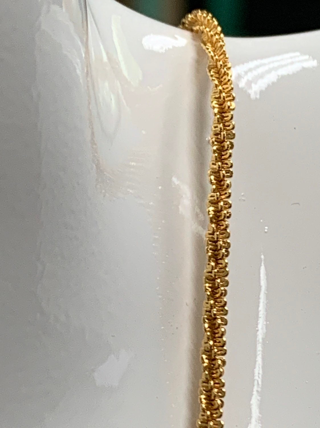 1pc 19.5'' Ready to Use Gold Singapore Necklace Chain, Layer Twisted Chain Dainty Necklace, Unique For Pendant Charm Necklace Making,304