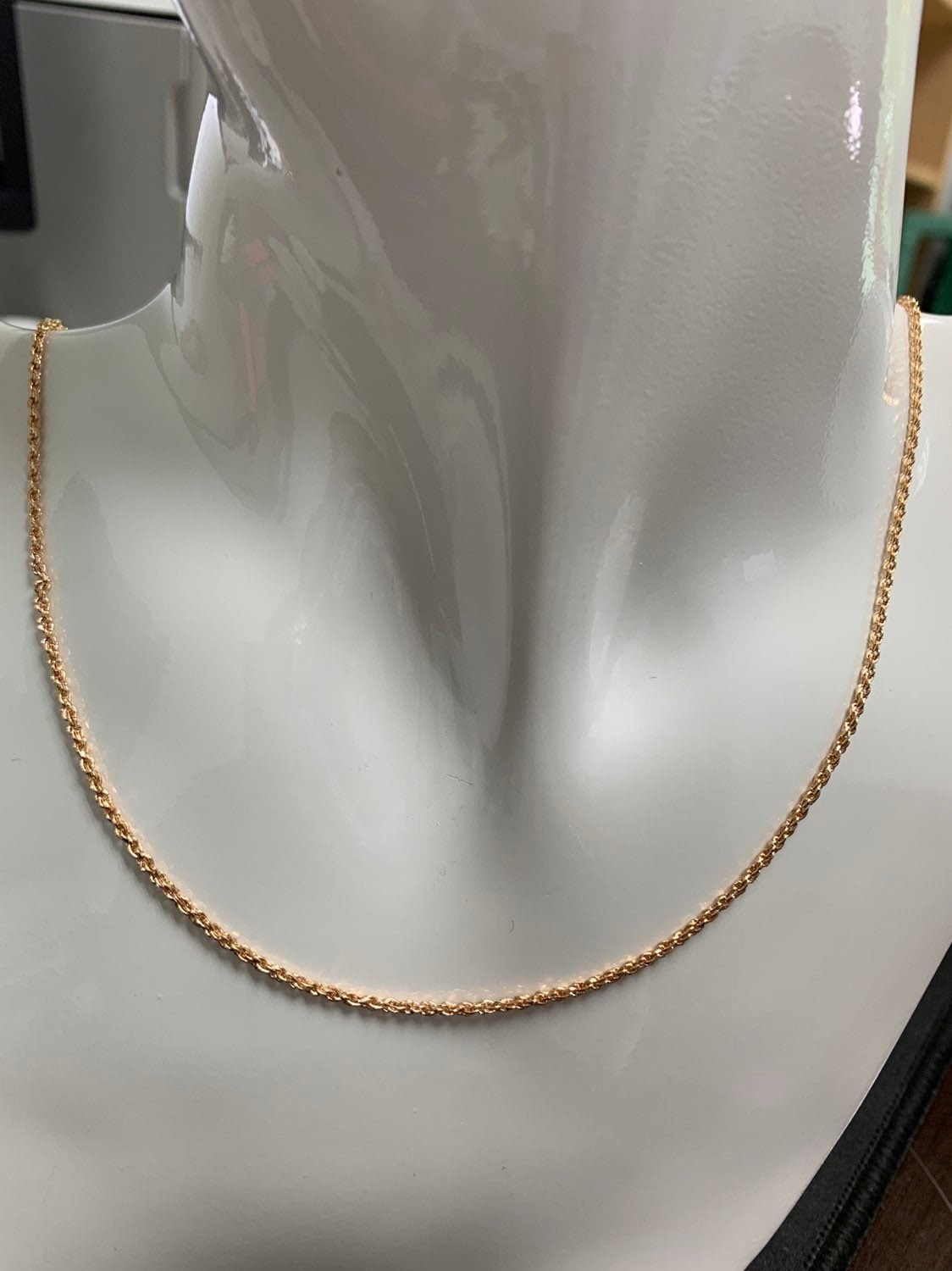 1pc 20'' Ready to Use 18K Gold Singapore Necklace Chain, Layer Twisted Chain Dainty Necklace, For Pendant Charm Necklace Making,308