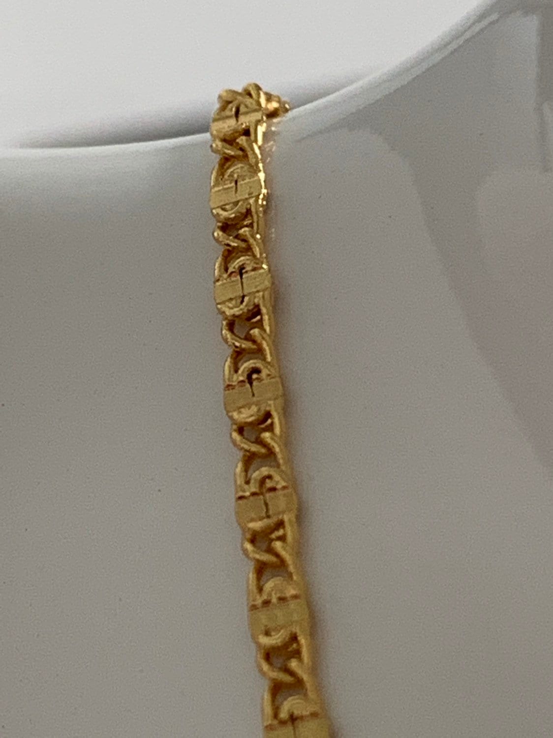 1pc Dainty 18.0'' Ready to Use 24K Gold Unique Necklace Chain, Plate Lock Chain Delicate Necklace, Perfect for Pendant Necklace, 311