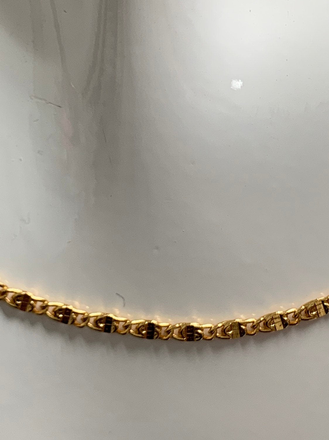 1pc Dainty 18.0'' Ready to Use 24K Gold Unique Necklace Chain, Plate Lock Chain Delicate Necklace, Perfect for Pendant Necklace, 311