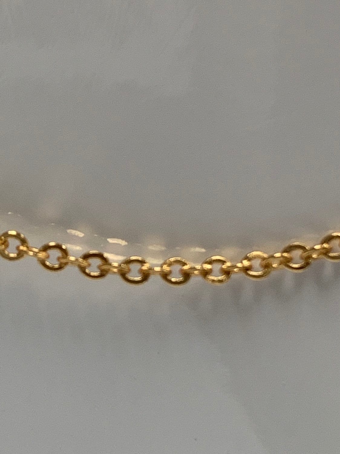 1pc 17.0'' Ready to Use 24K Gold Rolo Necklace Chain, Layering O Chain Dainty Necklace, For Pendant Charm Necklace, CN-316