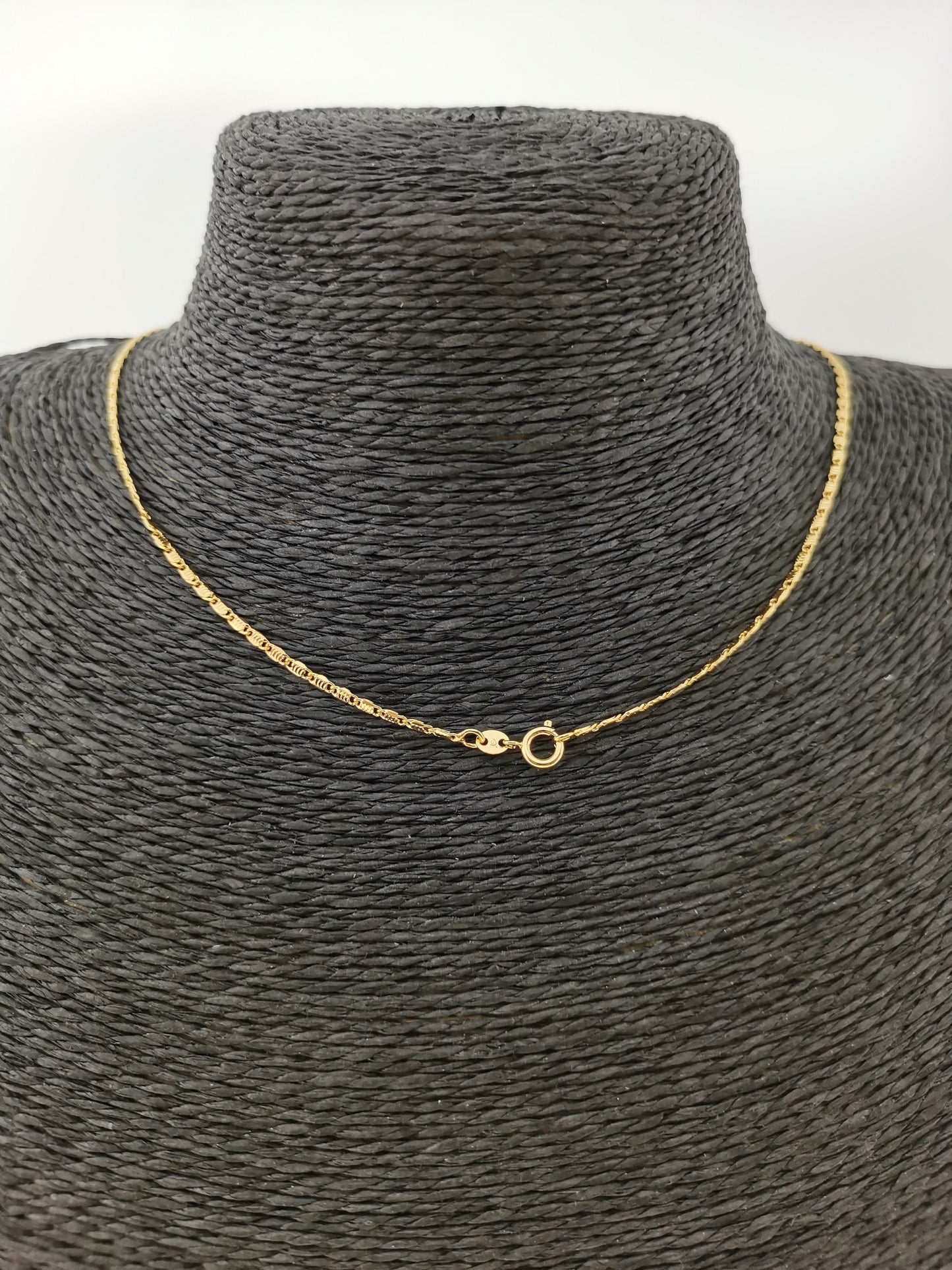 1pc Dainty 17.0'' Ready to Use Gold Unique Necklace Chain, Plate Lock Chain Delicate Necklace, Perfect for Pendant Necklace, 332