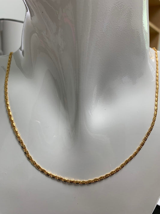 1pc Dainty 17.0'' Ready to Use Gold Unique Necklace Chain, Plate Lock Chain Delicate Necklace, Perfect for Pendant Necklace, 332