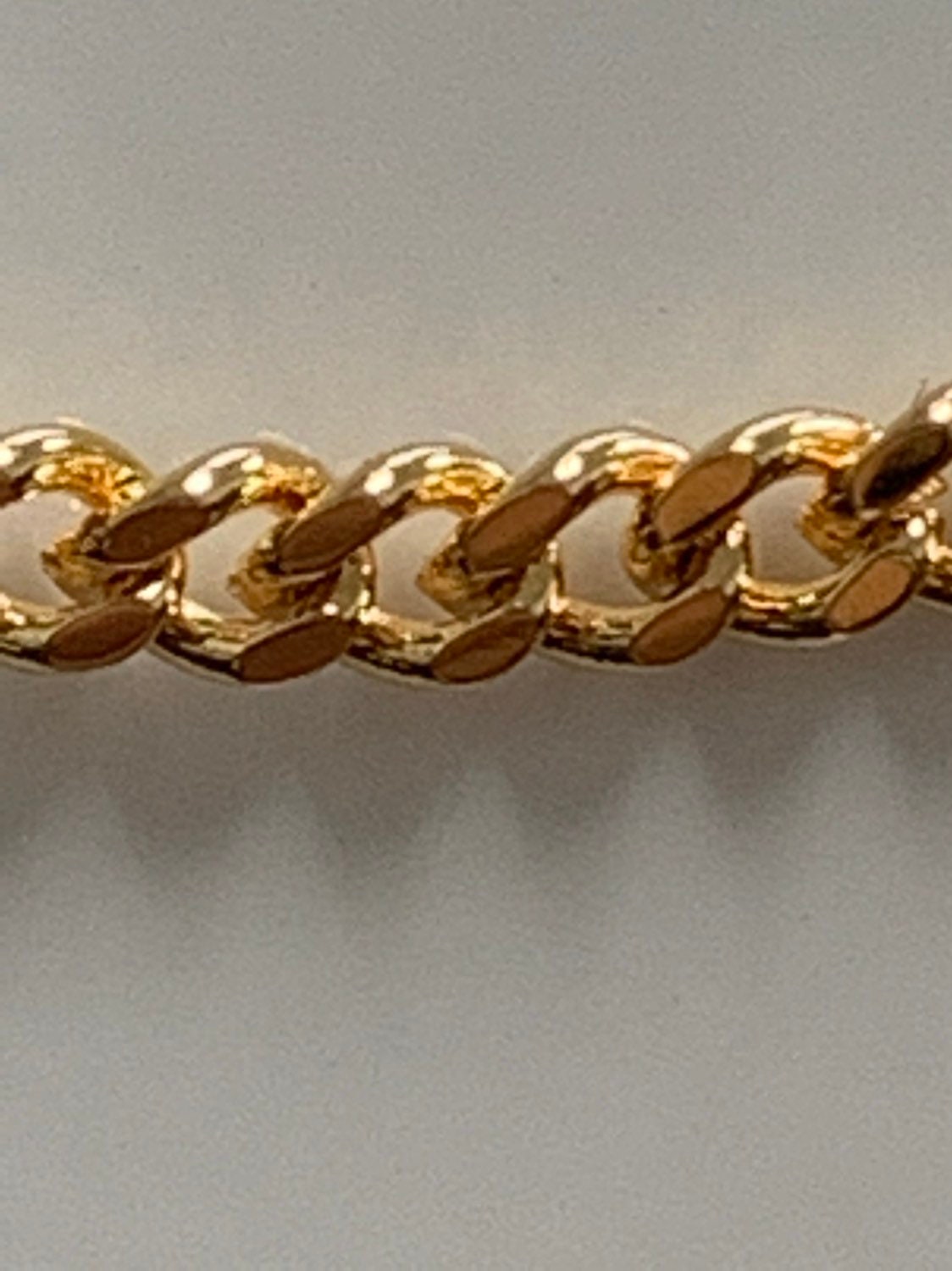 1pc 17.5'' Width is 2.8mm Ready to Use 24K Gold  Cuban Curb Necklace Chain, Layering Curb Chain  Necklace, Lobster Clasp,CN - 364