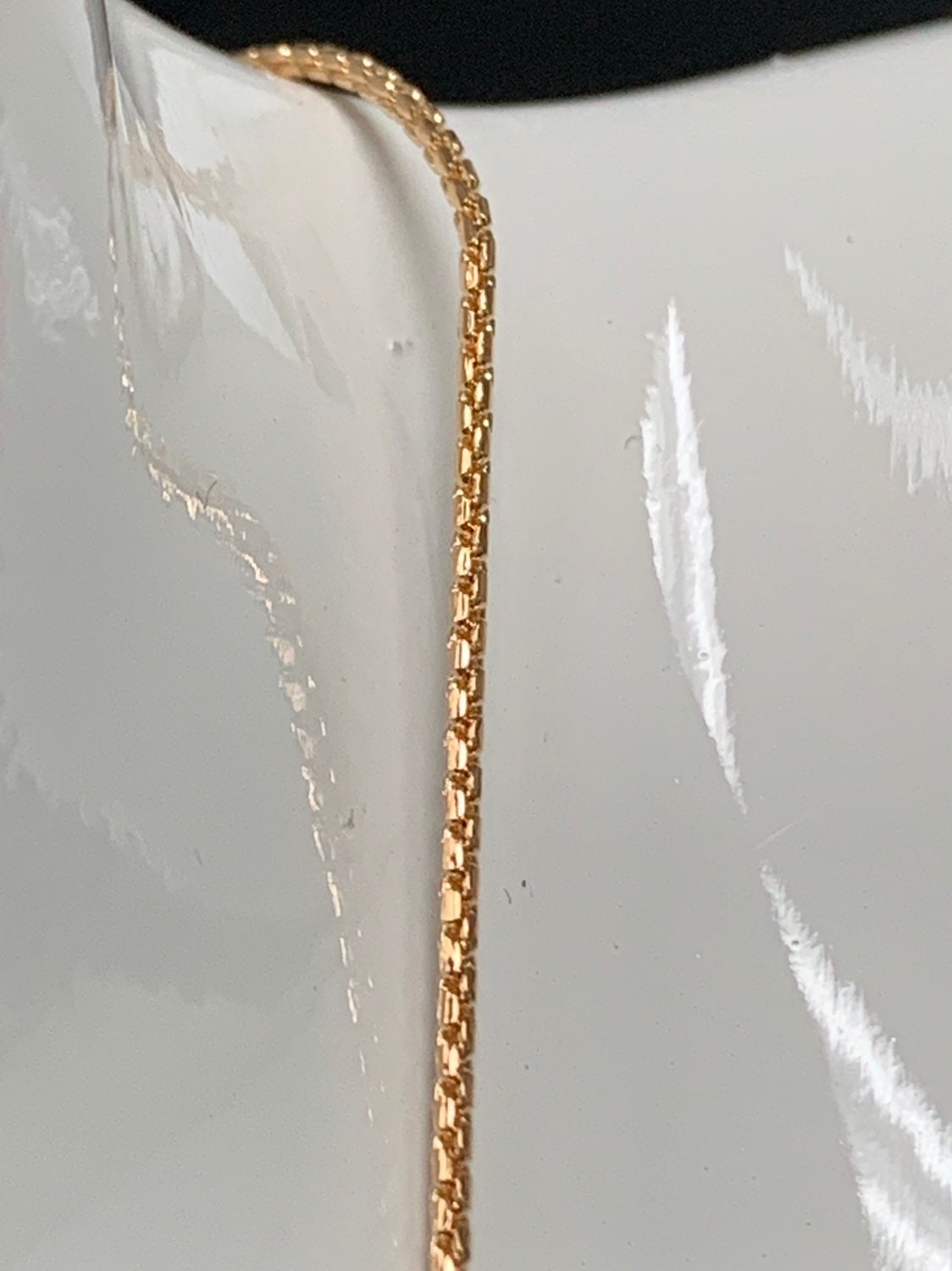 1pc 18'' Ready to Wear Gold Wheat Necklace Chain, Layer Fox Tail Chain Dainty Necklace, For Pendant Charm Necklace Making, 375