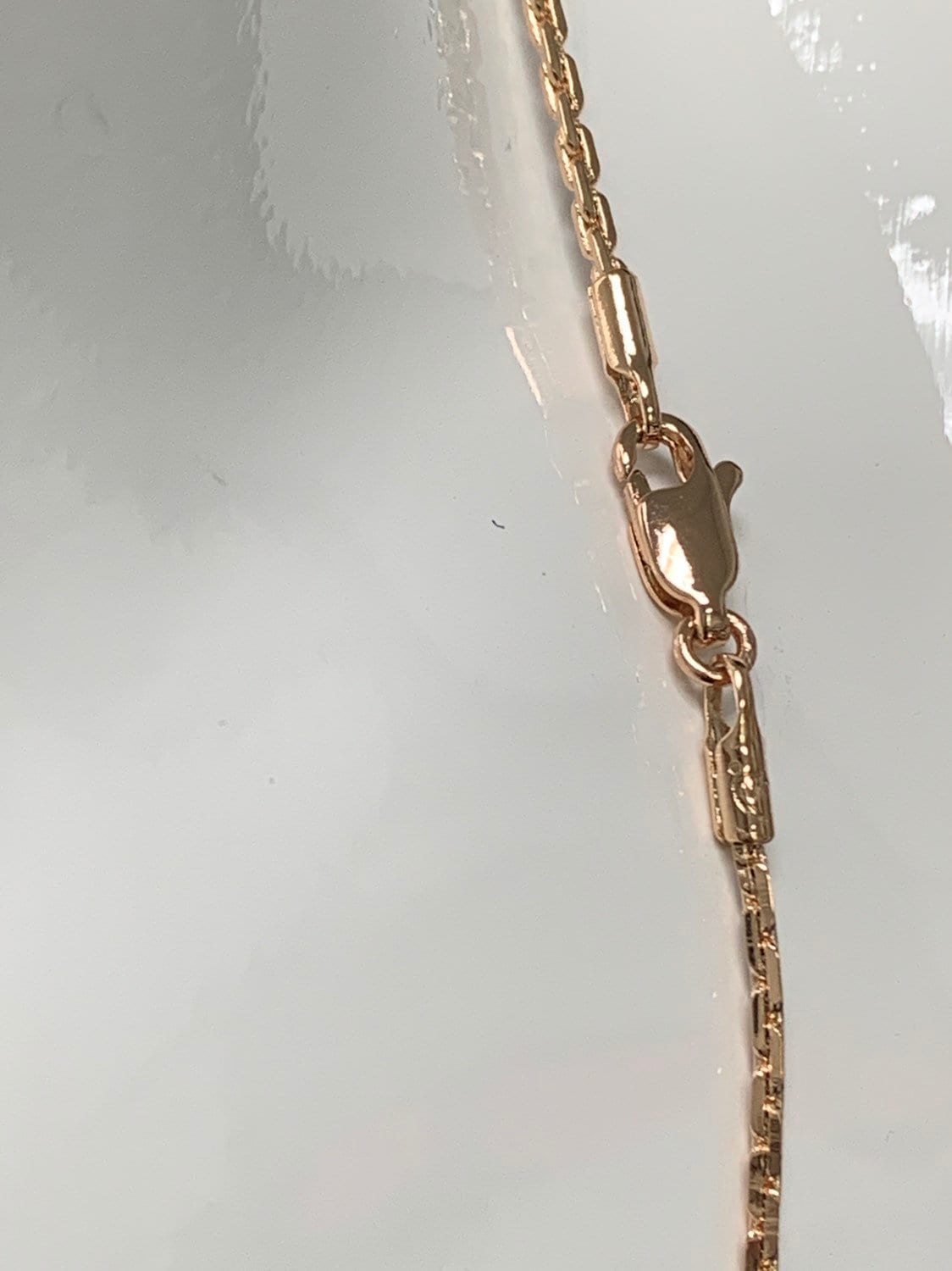 1pc 17.5' Ready to Wear 18K Gold Retangular box Necklace Chain, Layering Box Chain Bold Necklace, For Pendant Charm Necklace Making, 386