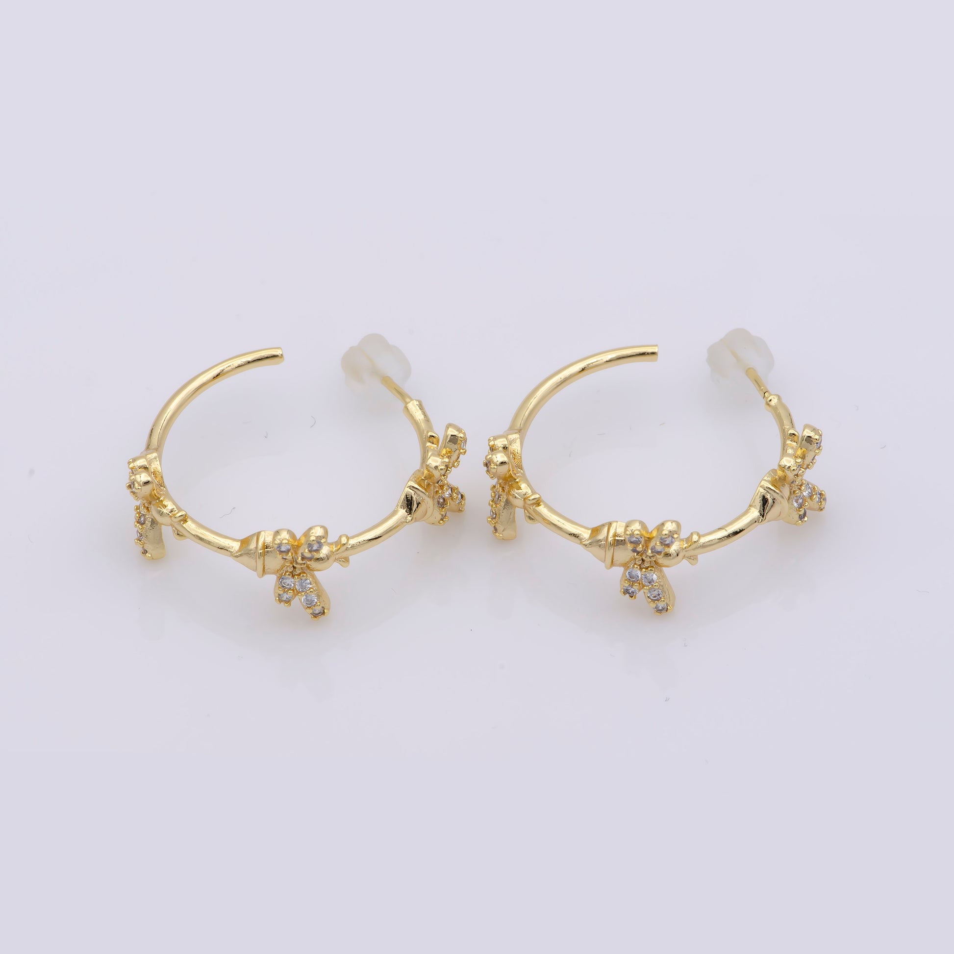 Bee Hoop Earring Statement Earring for Everyday Wear Animal Lover Queen Bee Earring