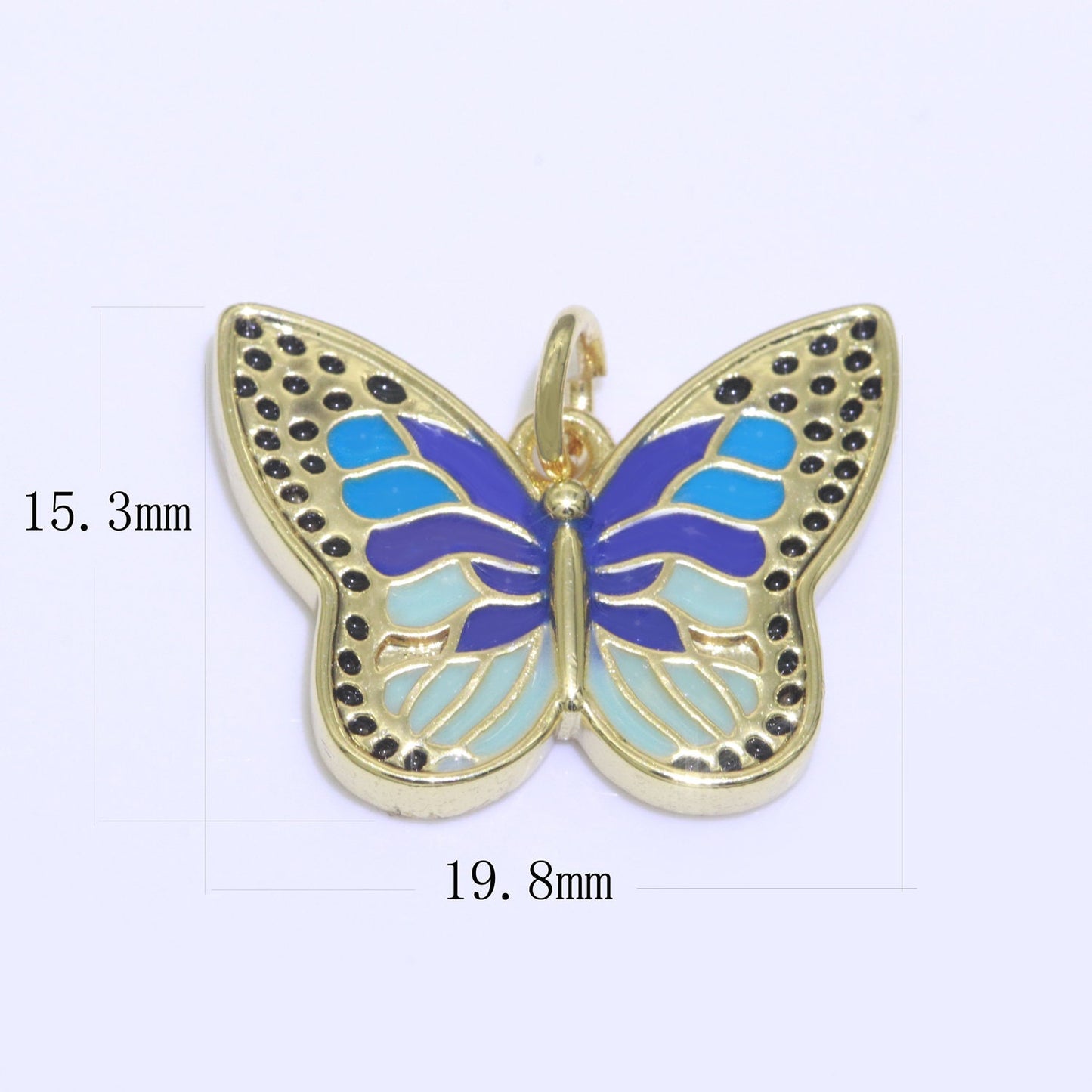 1x Enamel Monarch Butterfly Gold Filled Butterfly Pendant Mariposa Animal Lover Necklace Pendant Charm Designer Colorful Jewelry Making