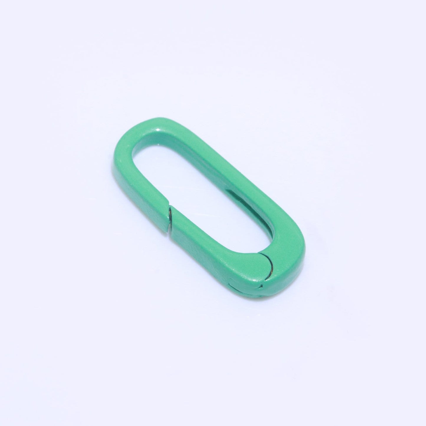 Dainty Enamel Spring Gate Ring, Push Gate ring, 18.5mm Oval Ring, Charm Holder Pink Green Red Clasp for Link Connector Clasp