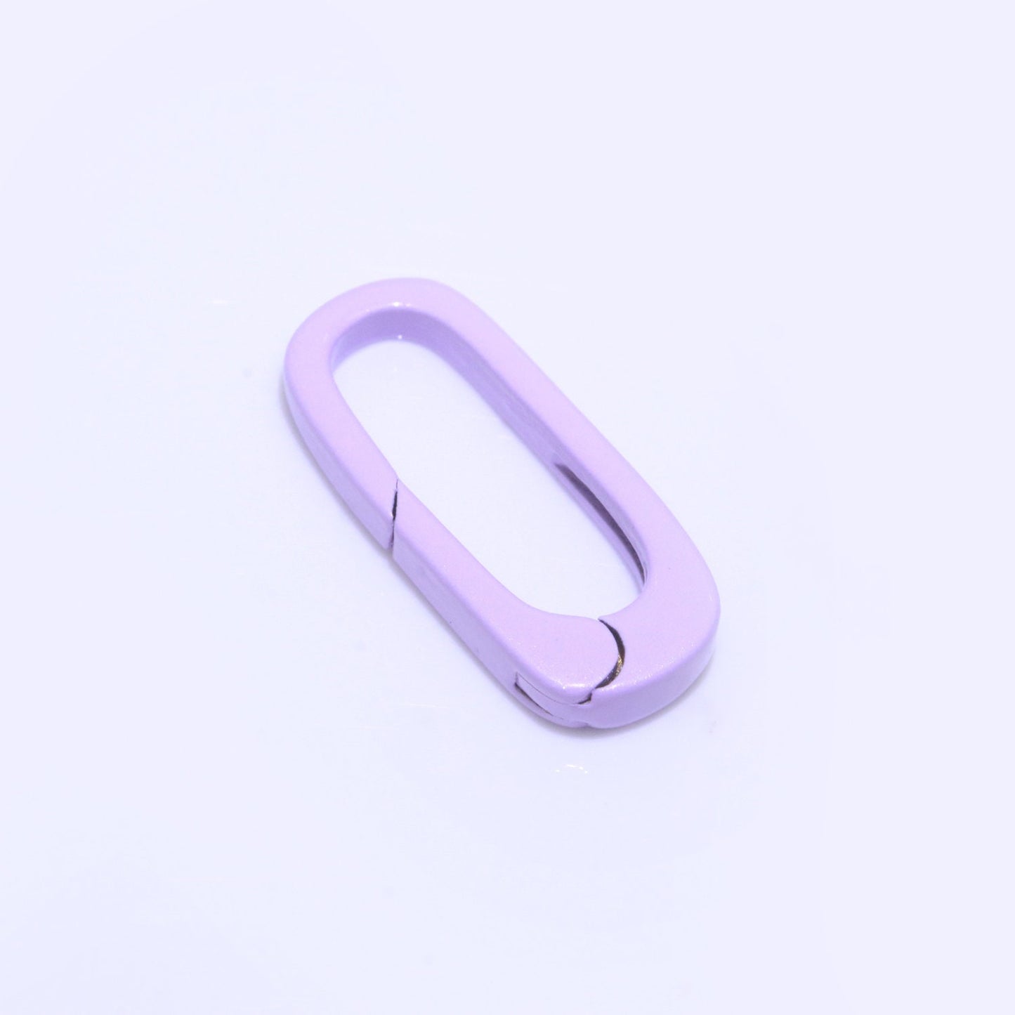 Dainty Enamel Spring Gate Ring, Push Gate ring, 18.5mm Oval Ring, Charm Holder Pink Green Red Clasp for Link Connector Clasp